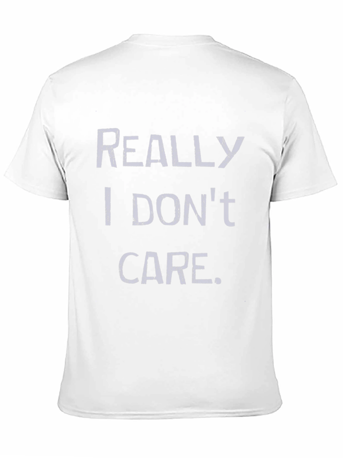 Black Funny "Really I Don't Care" Graphic T-Shirt view 11