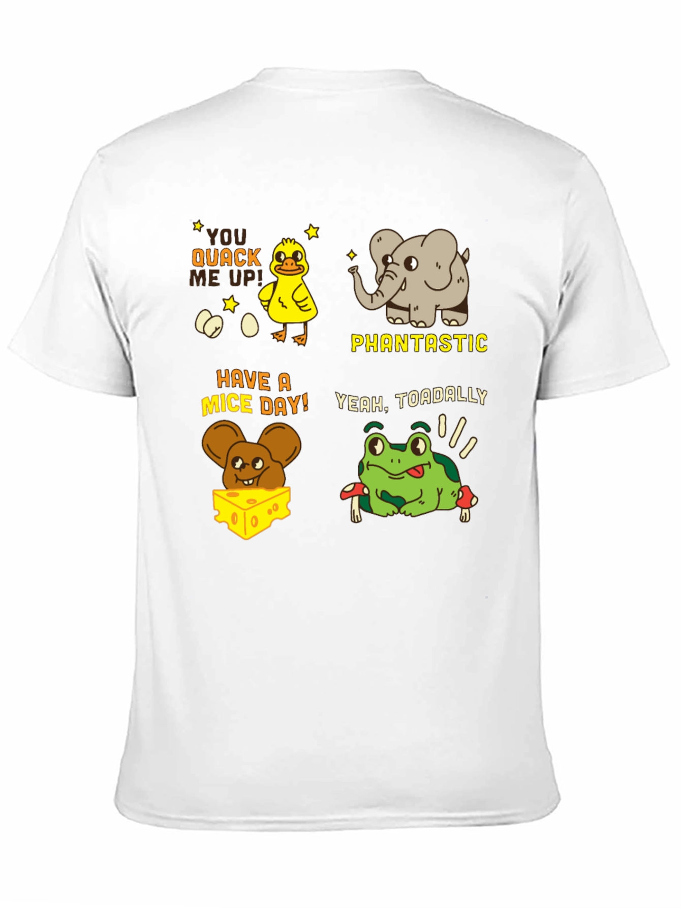 Black Pun-tastic Animal Tee: Quack Me Up, Have a Mice Day! view 11