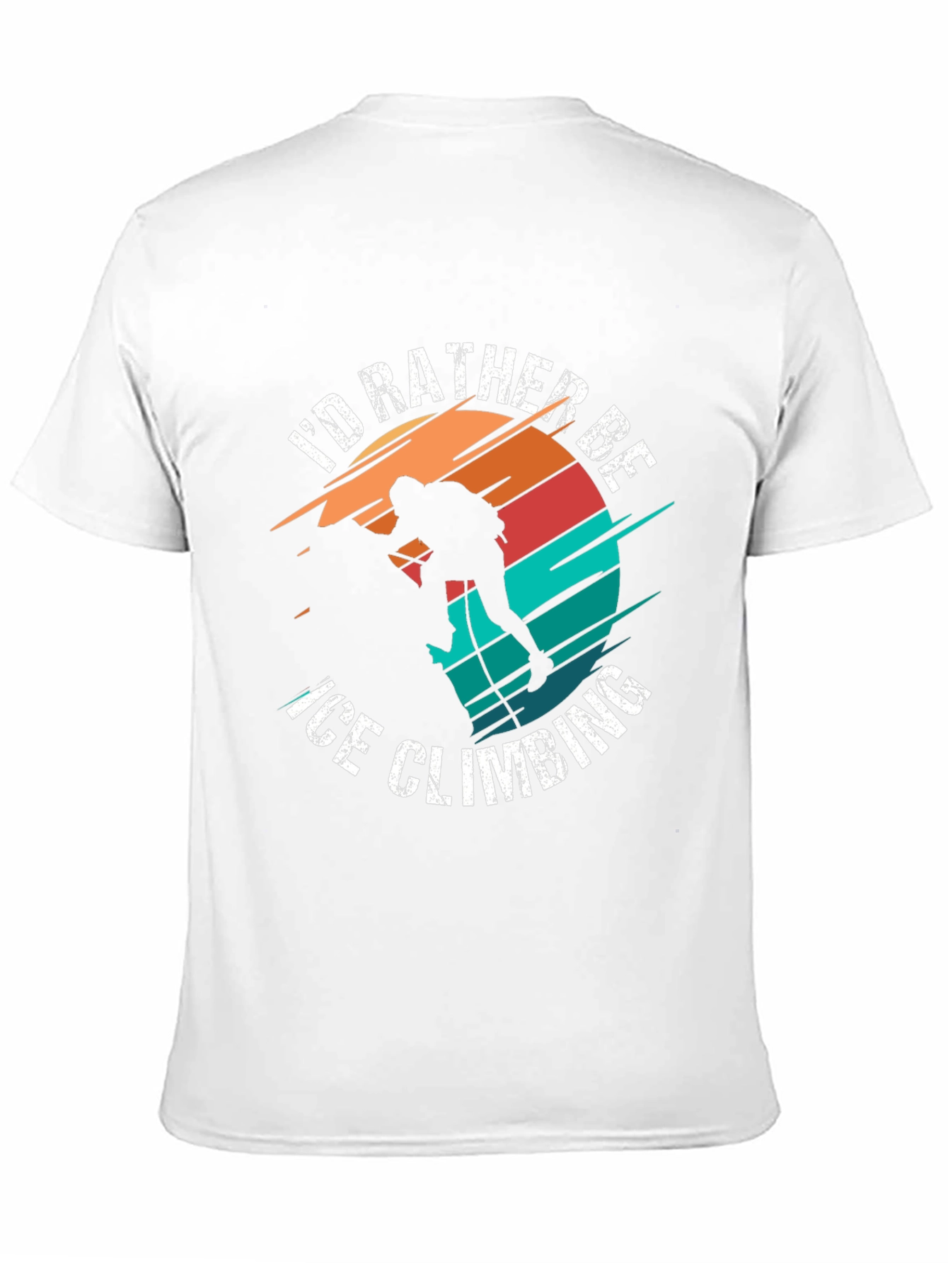 Black Ice Climbing Graphic T-Shirt for Adventurers view 11