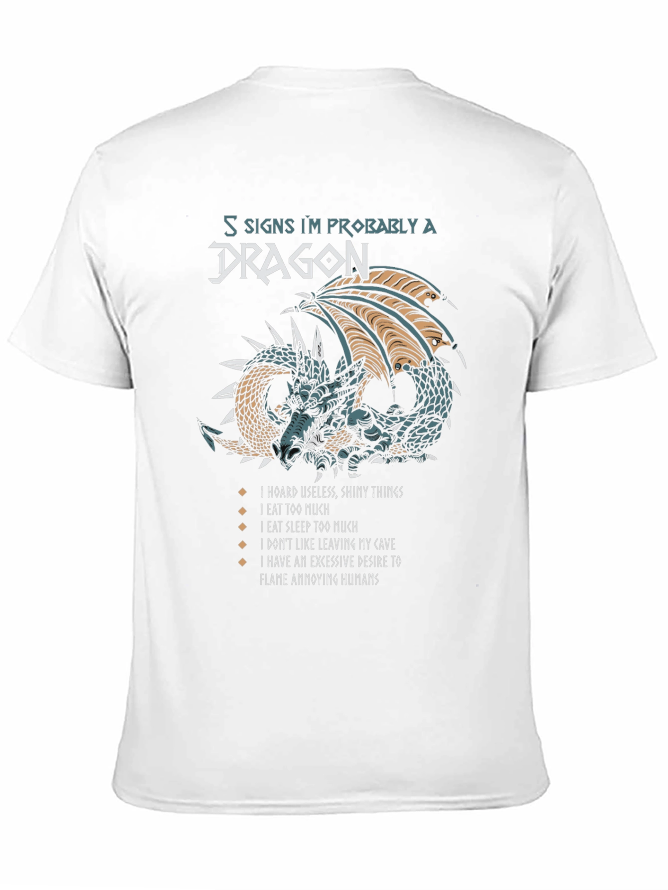 Black Dragon Lover T-Shirt - 5 Signs I'm a Dragon view 11