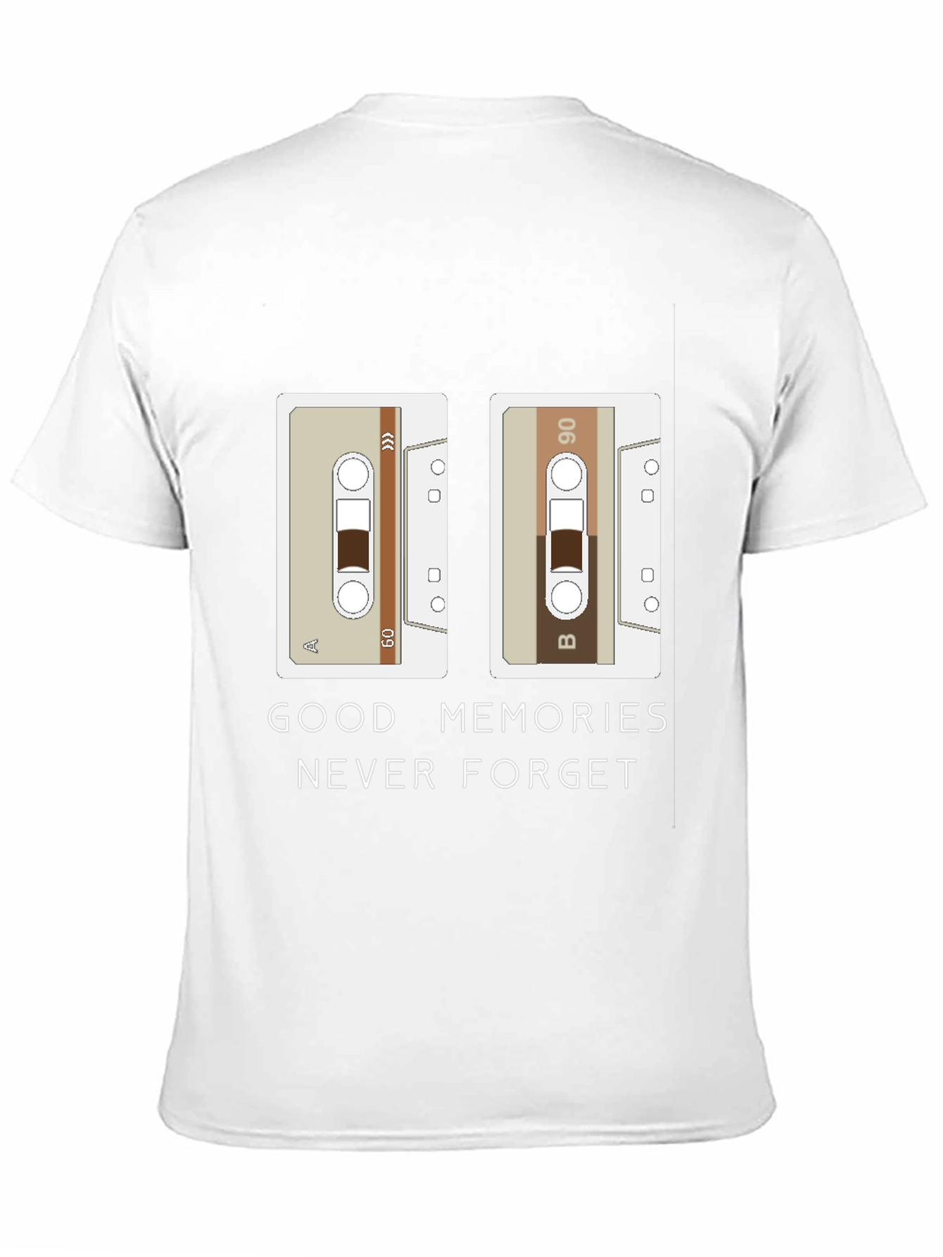 Black Retro Cassette Tape Graphic T-Shirt: Good Memories Tee view 11
