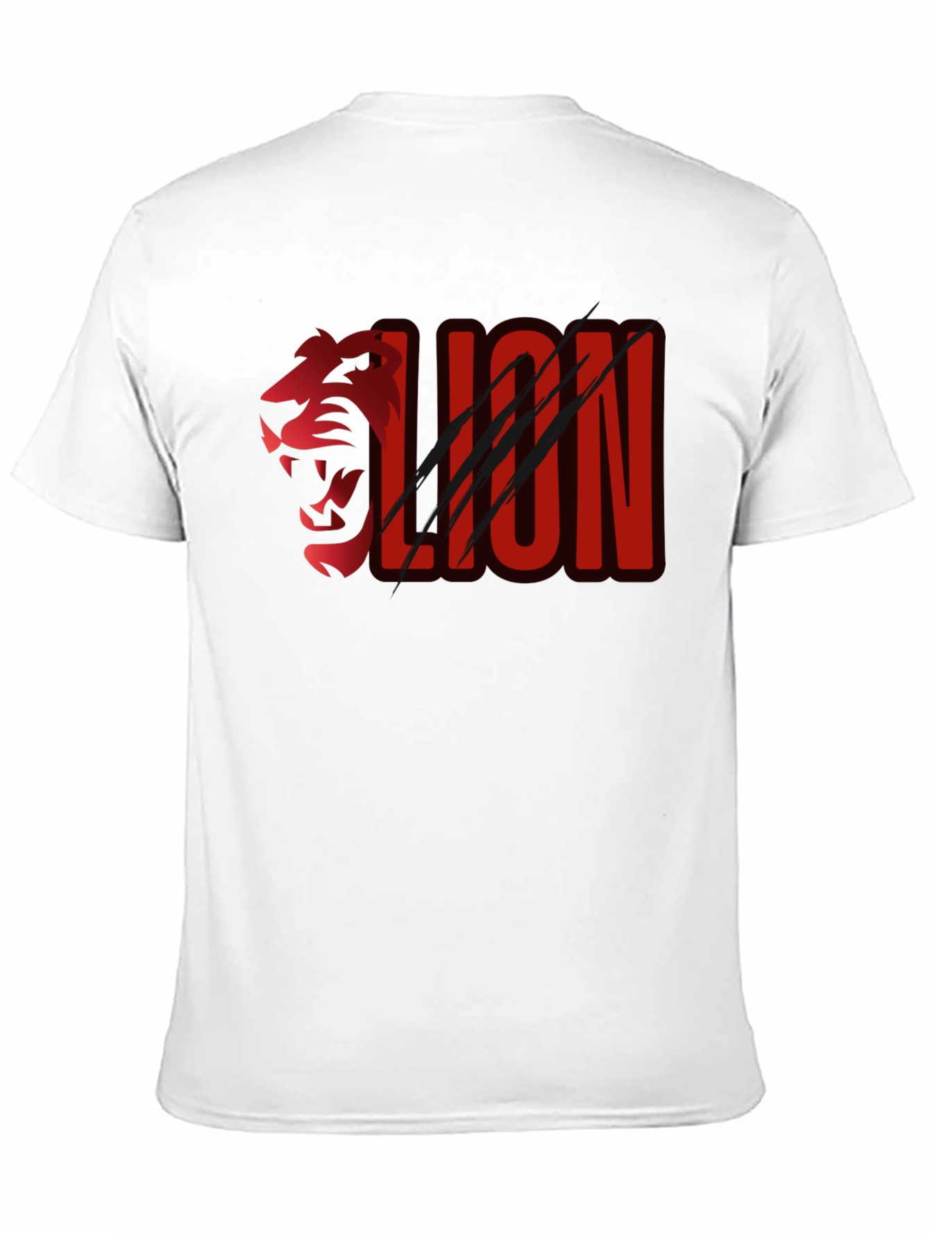 Black Lion Graphic Print Black T-Shirt view 11