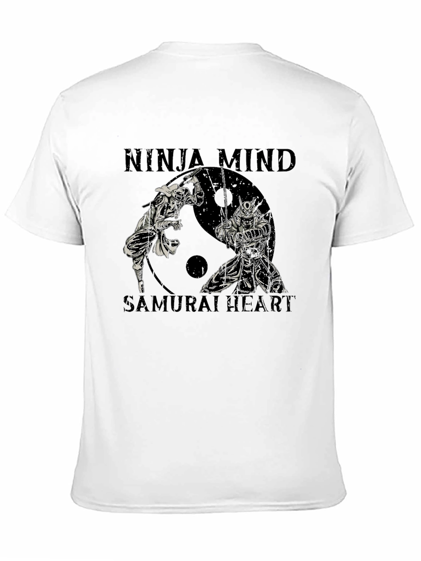 Black Ninja Mind Samurai Heart Graphic T-Shirt view 11