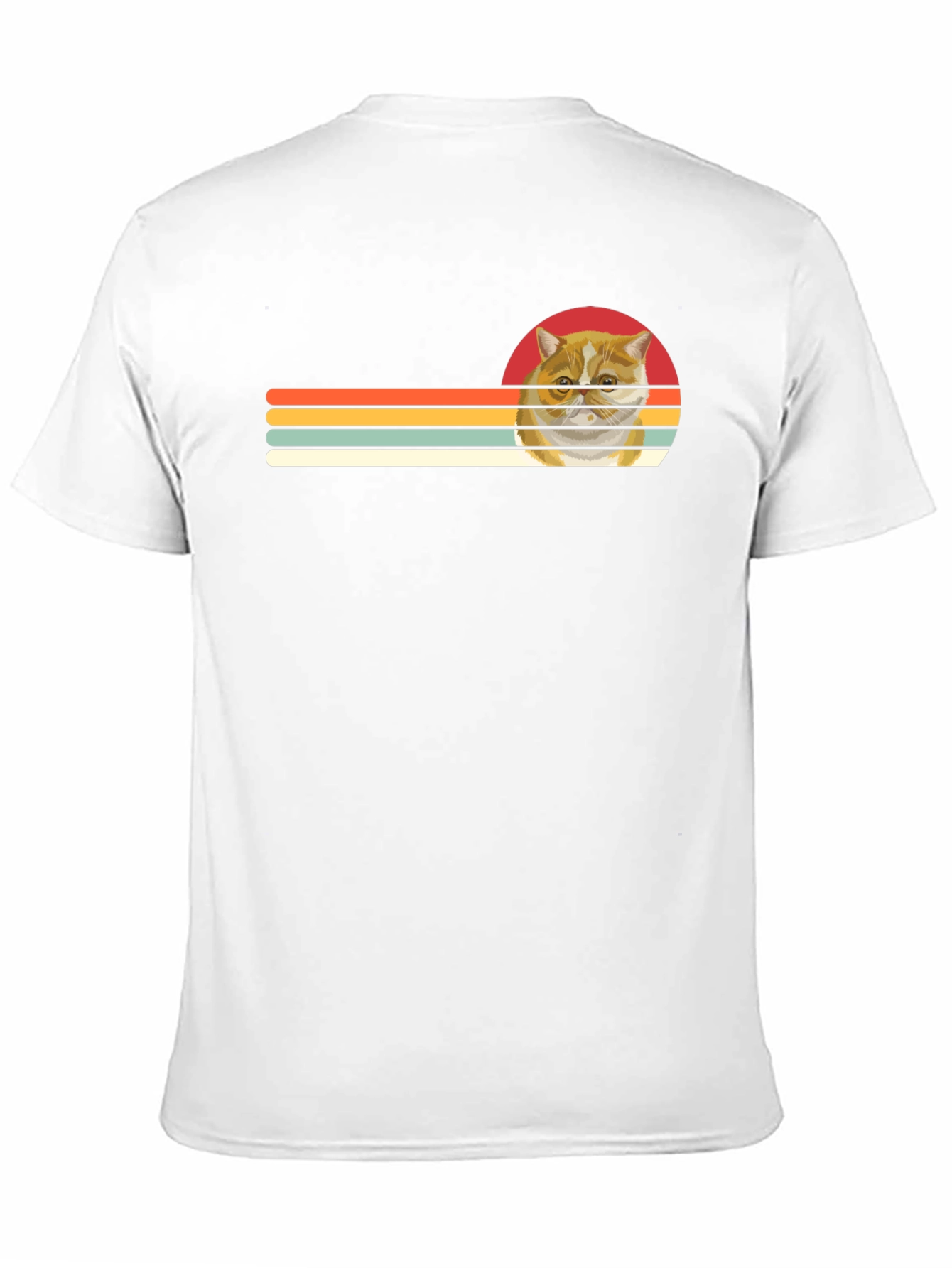 Black Retro Cat T-Shirt - Vintage Feline Design view 11