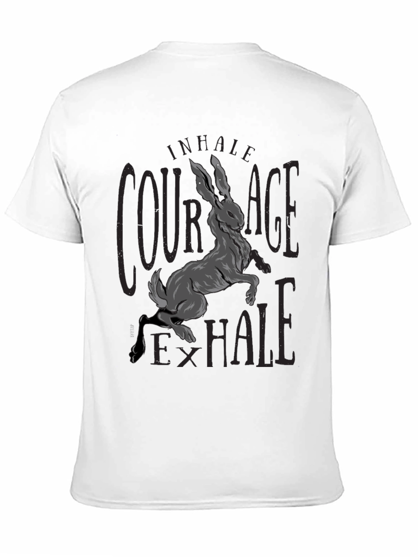 Black Courage Hare Graphic Tee - Inhale Exhale view 11