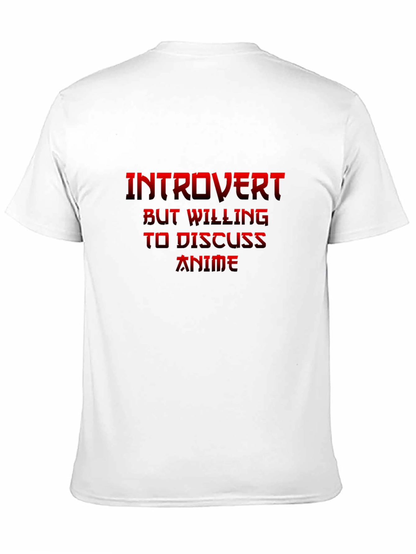 Black Introvert Anime Fan Black T-Shirt view 11
