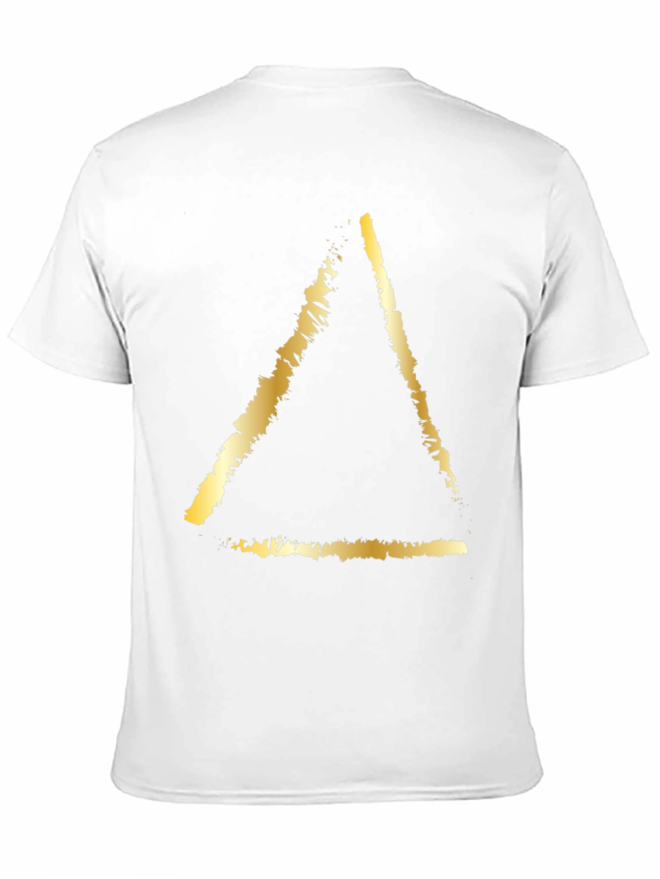 Black Golden Triangle Graphic Tee - Stylish Black T-Shirt view 11