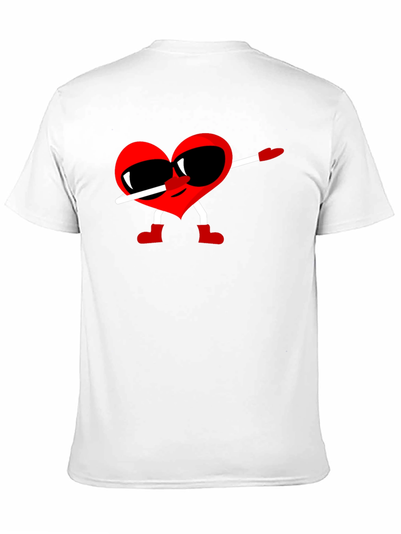 Black Heart Dabbing Graphic Tee - Black Cotton T-Shirt view 11