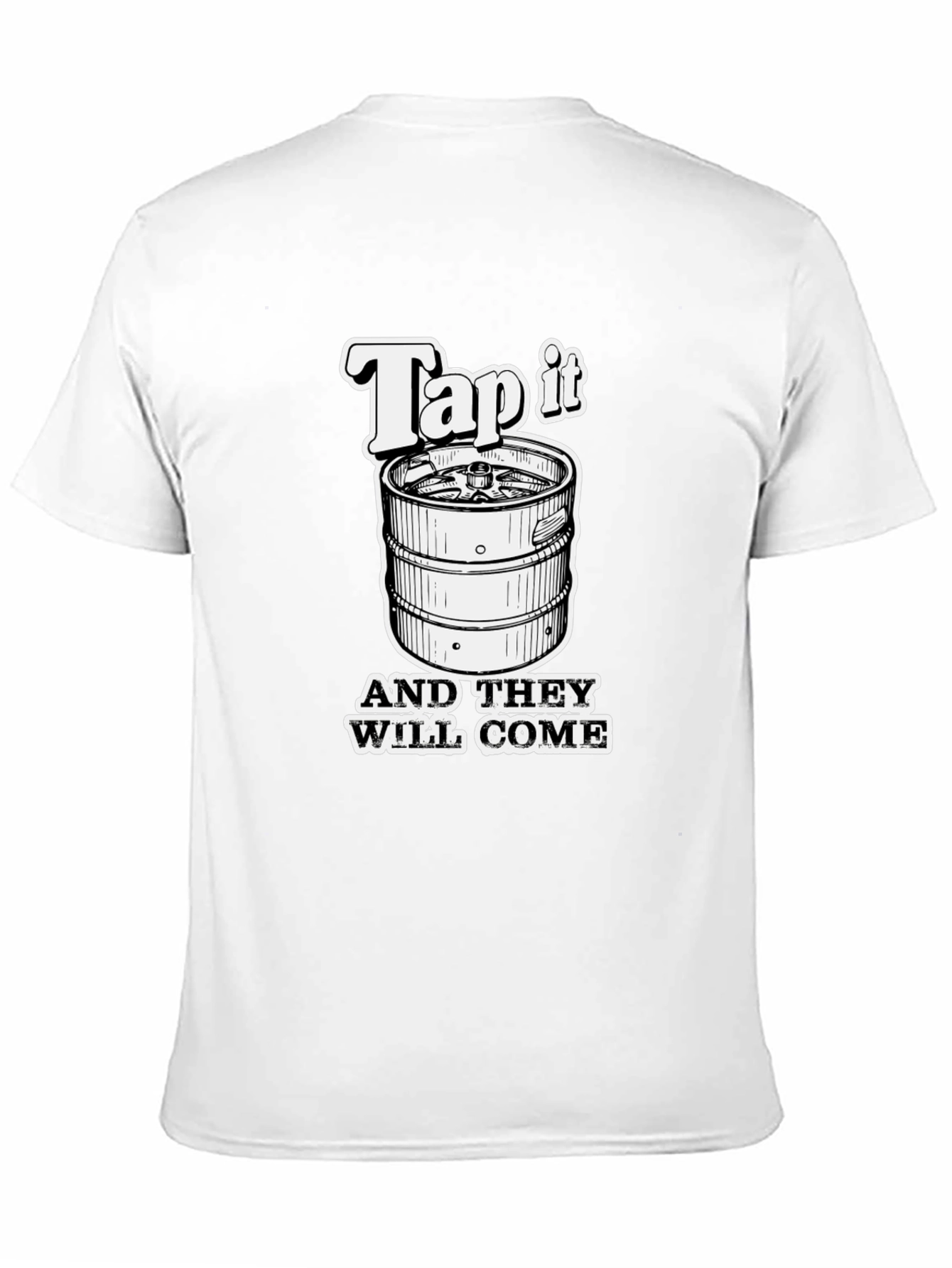 Black Tap It Funny Beer Keg T-Shirt view 11
