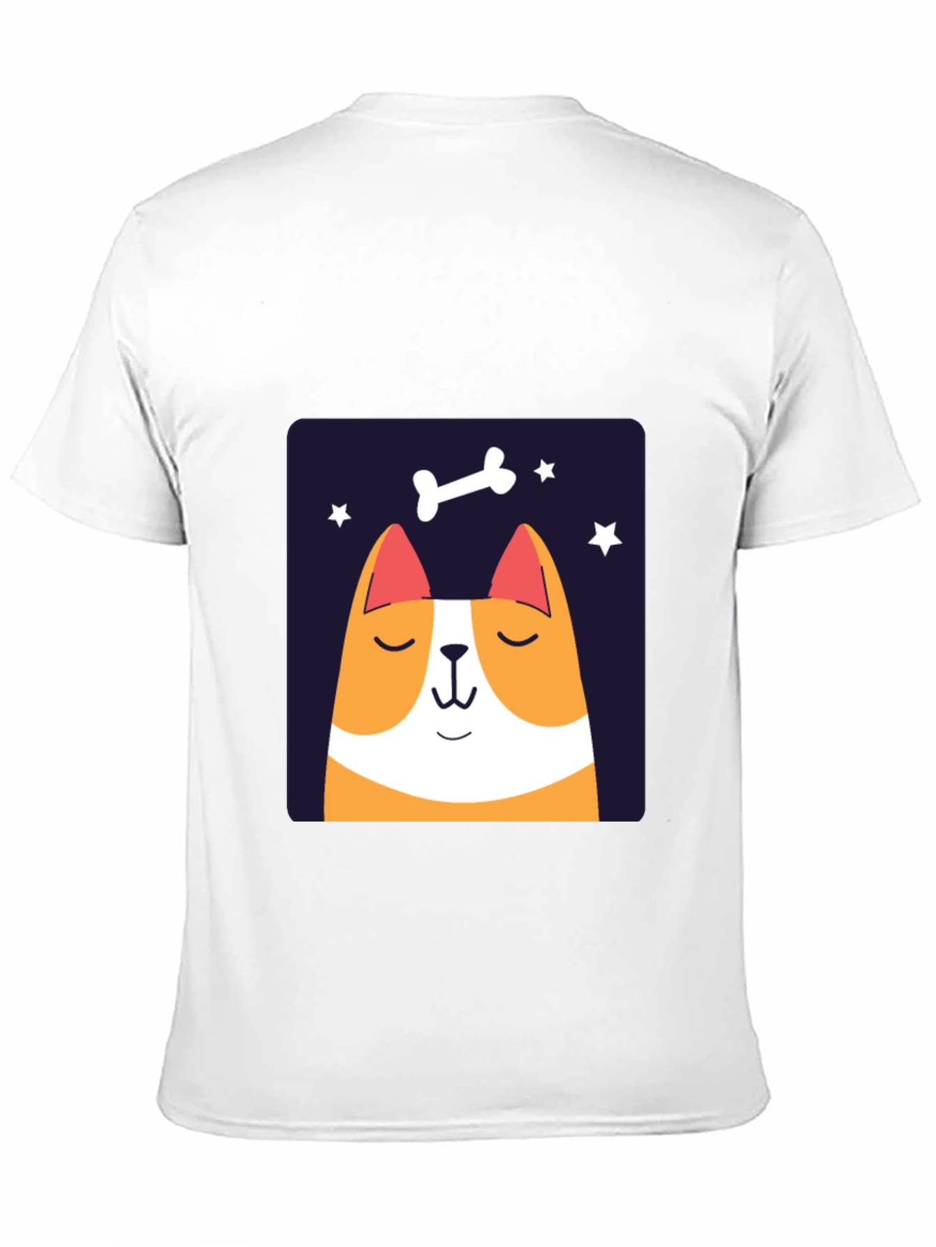 Black Cute Dog Cartoon Graphic Tee - Unisex Casual Shirt view 11