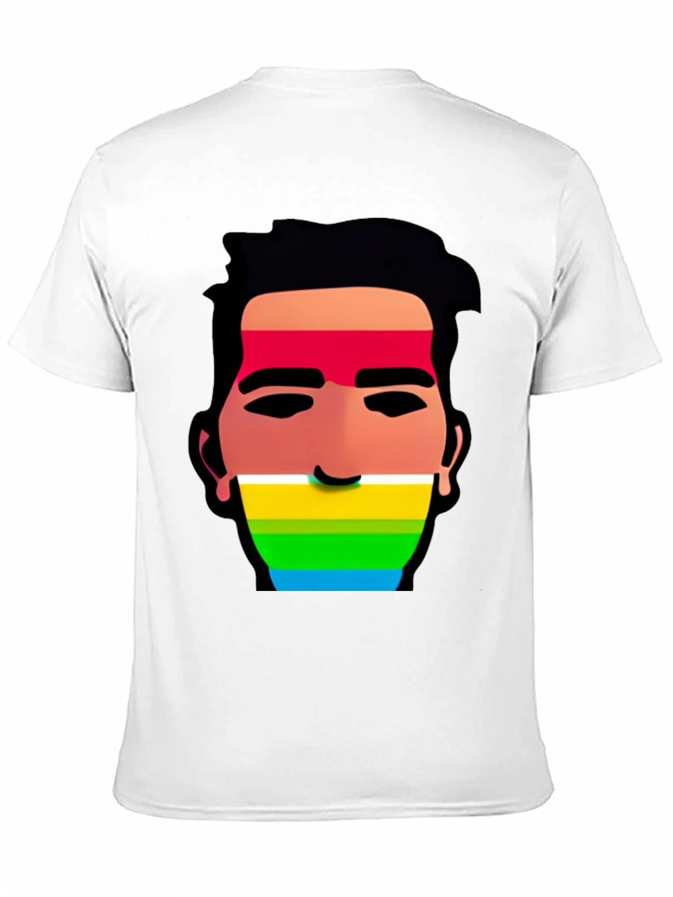 Black Rainbow Face Graphic Tee view 11