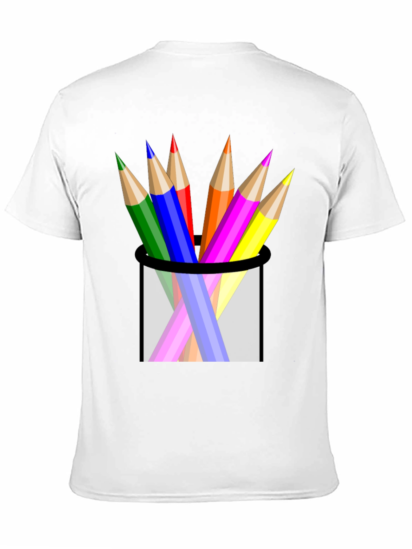Black Colorful Pencils Black T-Shirt view 11