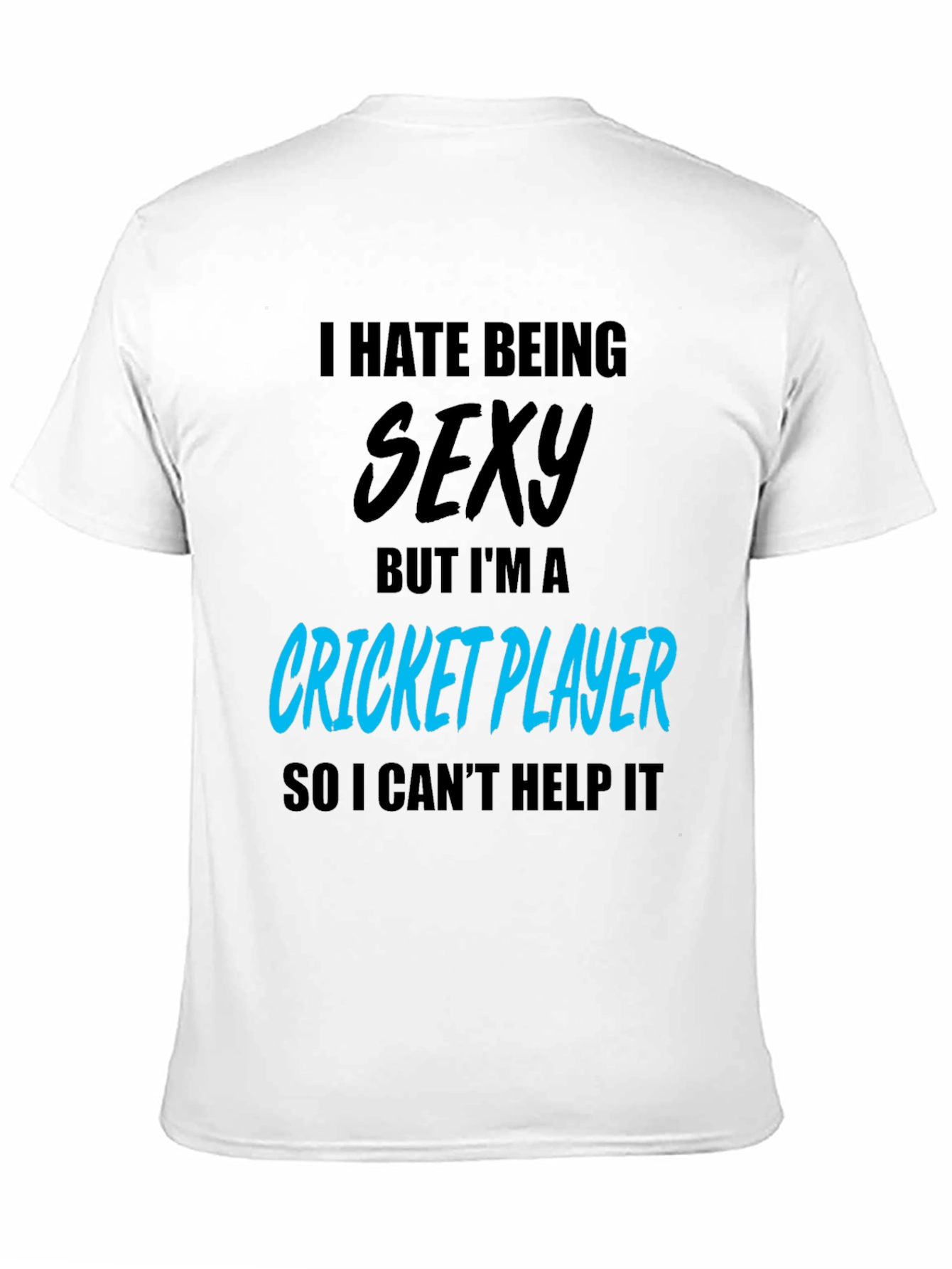 Black Funny Cricket Player Graphic T-Shirt view 11