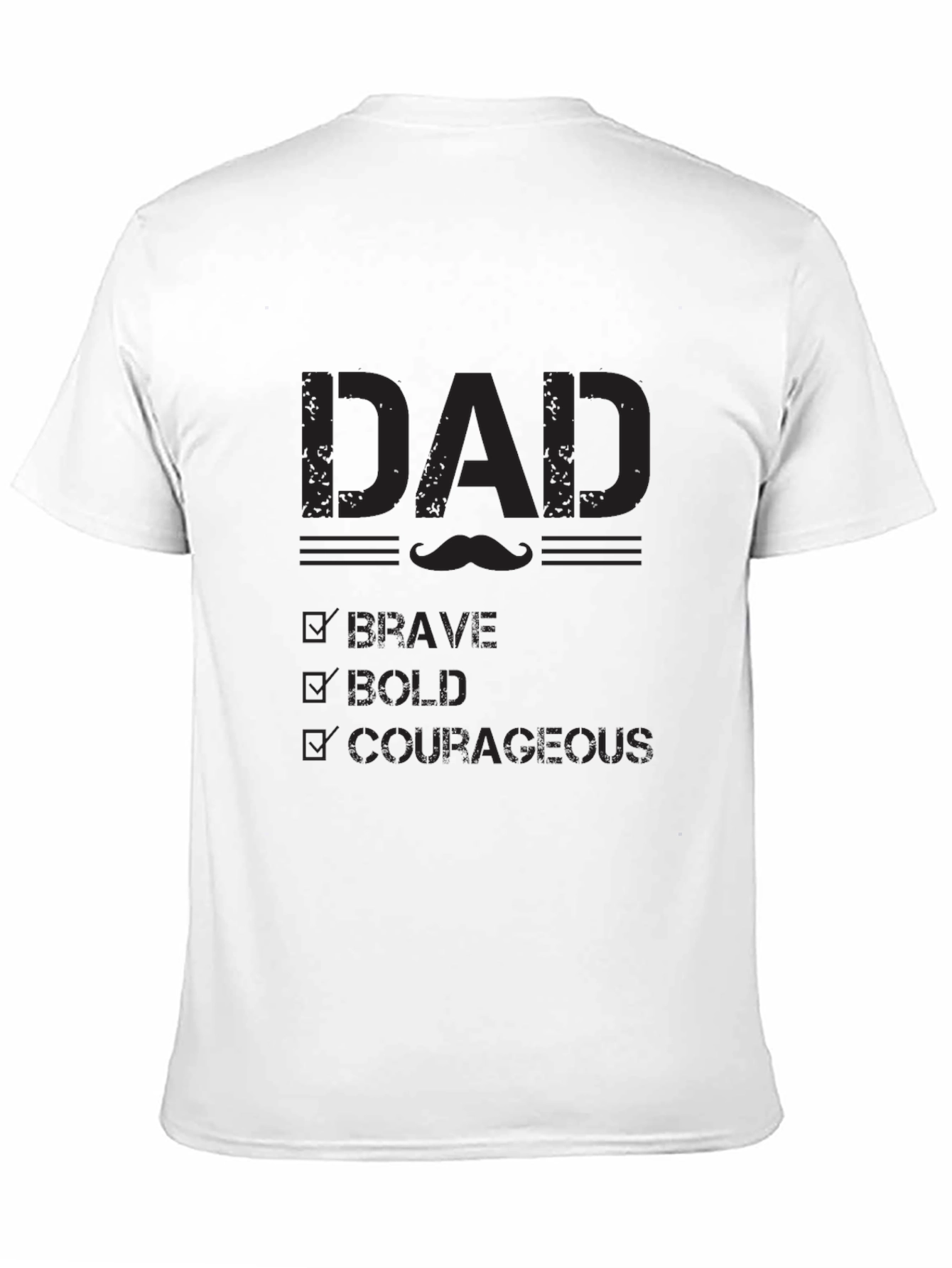Black Dad Brave Bold Courageous Graphic Tee - Black view 11