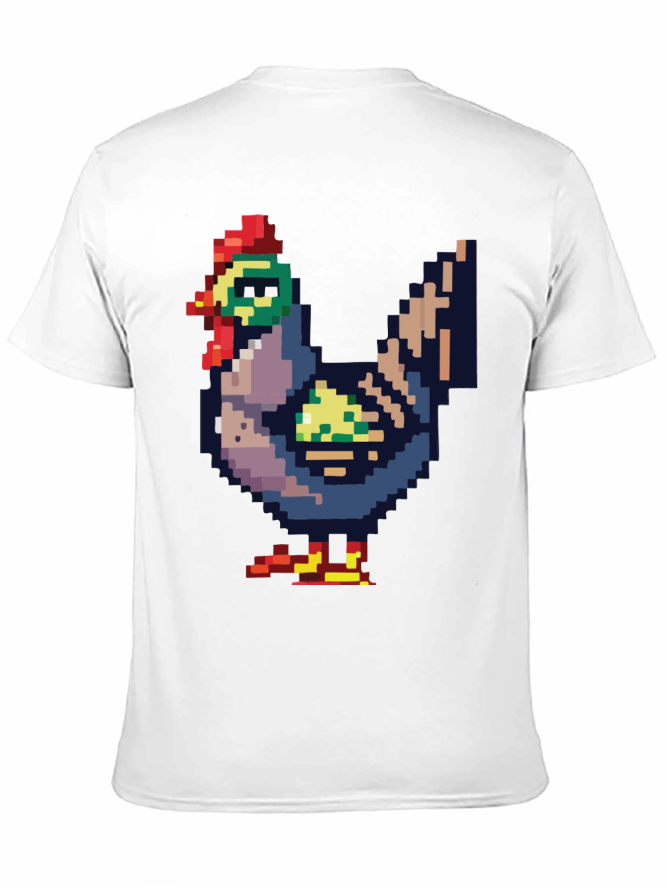 Black Pixel Chicken Tee - Retro Gaming Style view 11