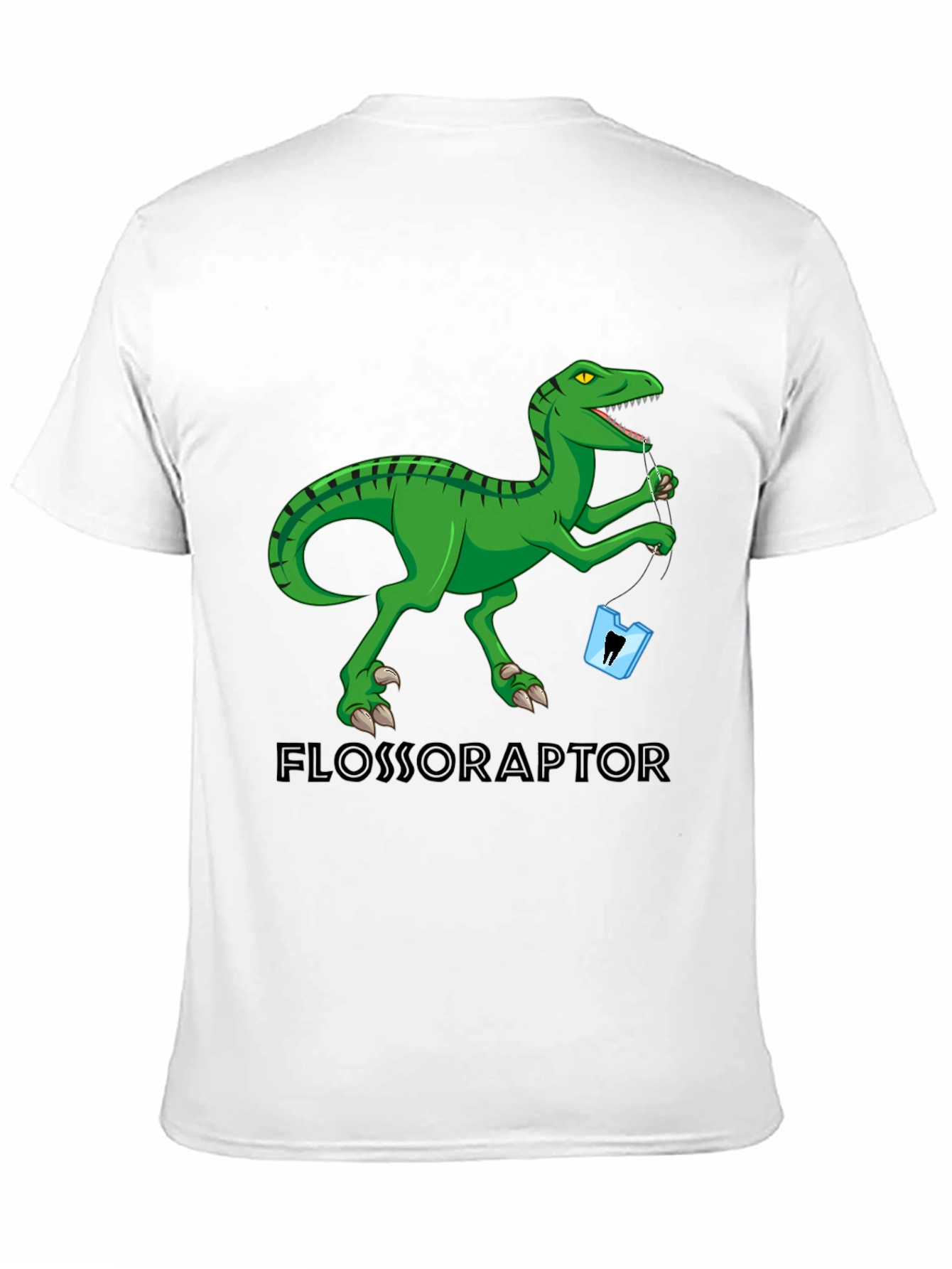 Black Flossoraptor T-Shirt: Dental Humor Tee view 11