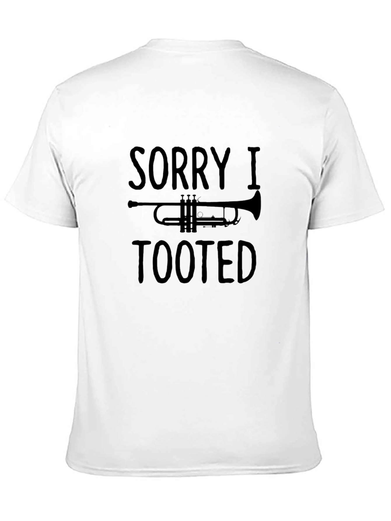 Black Sorry I Tooted Trumpet Graphic Tee view 11