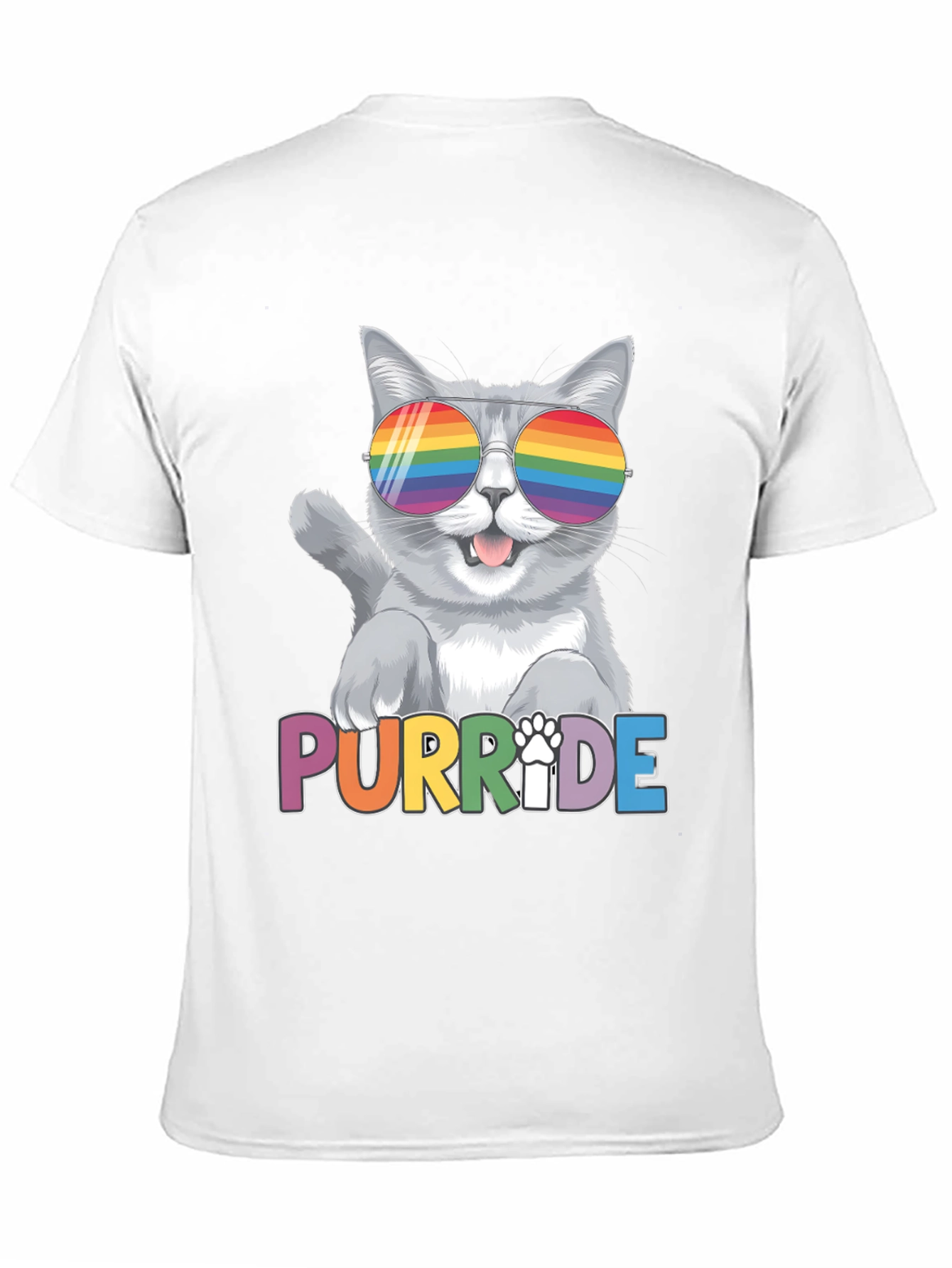 Black Purr-ide Cat T-Shirt view 11