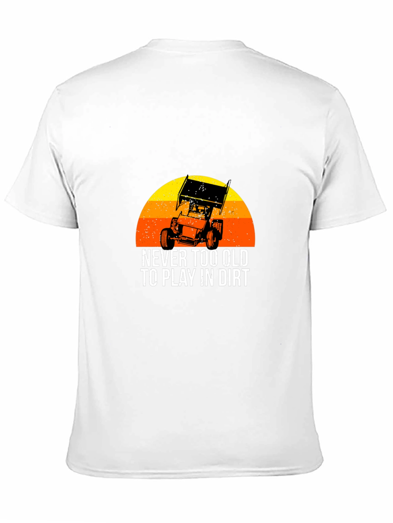 Black Dirt Track Racing T-Shirt - Never Too Old view 11