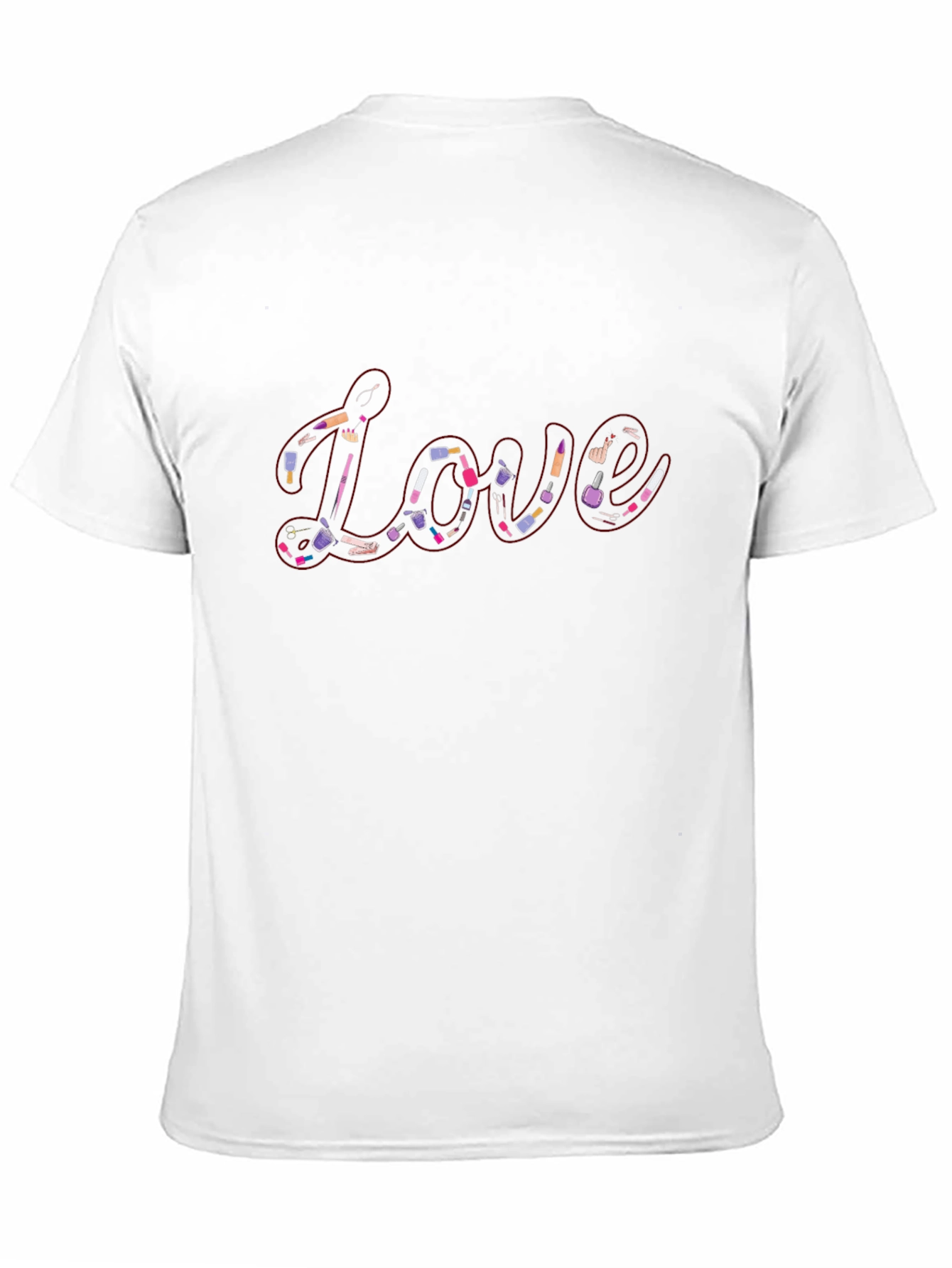 Black Love Makeup T-Shirt, Stylish Black Tee view 11