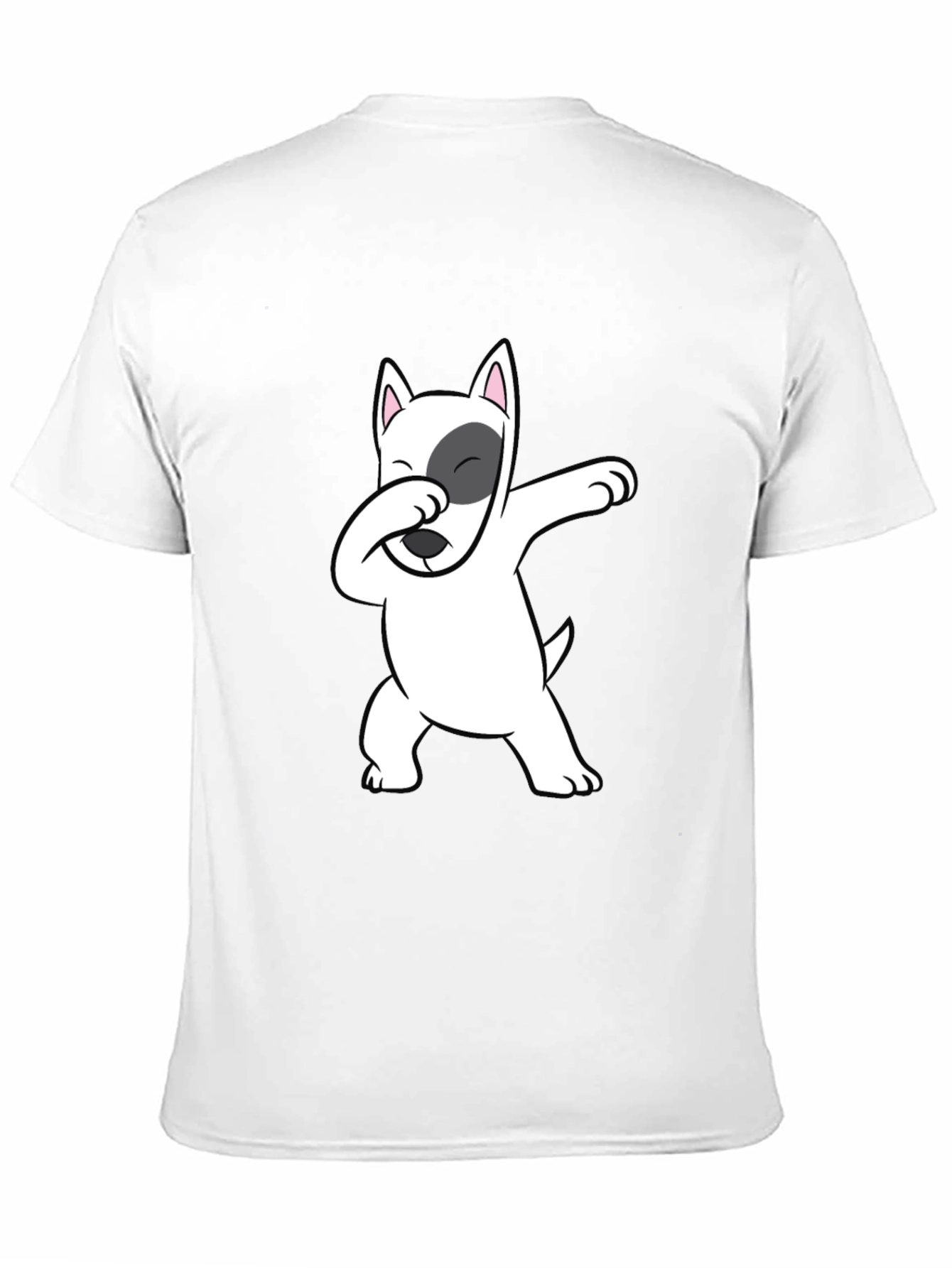 Black Dabbing Dog Graphic Tee - Cool Bull Terrier T-Shirt view 11