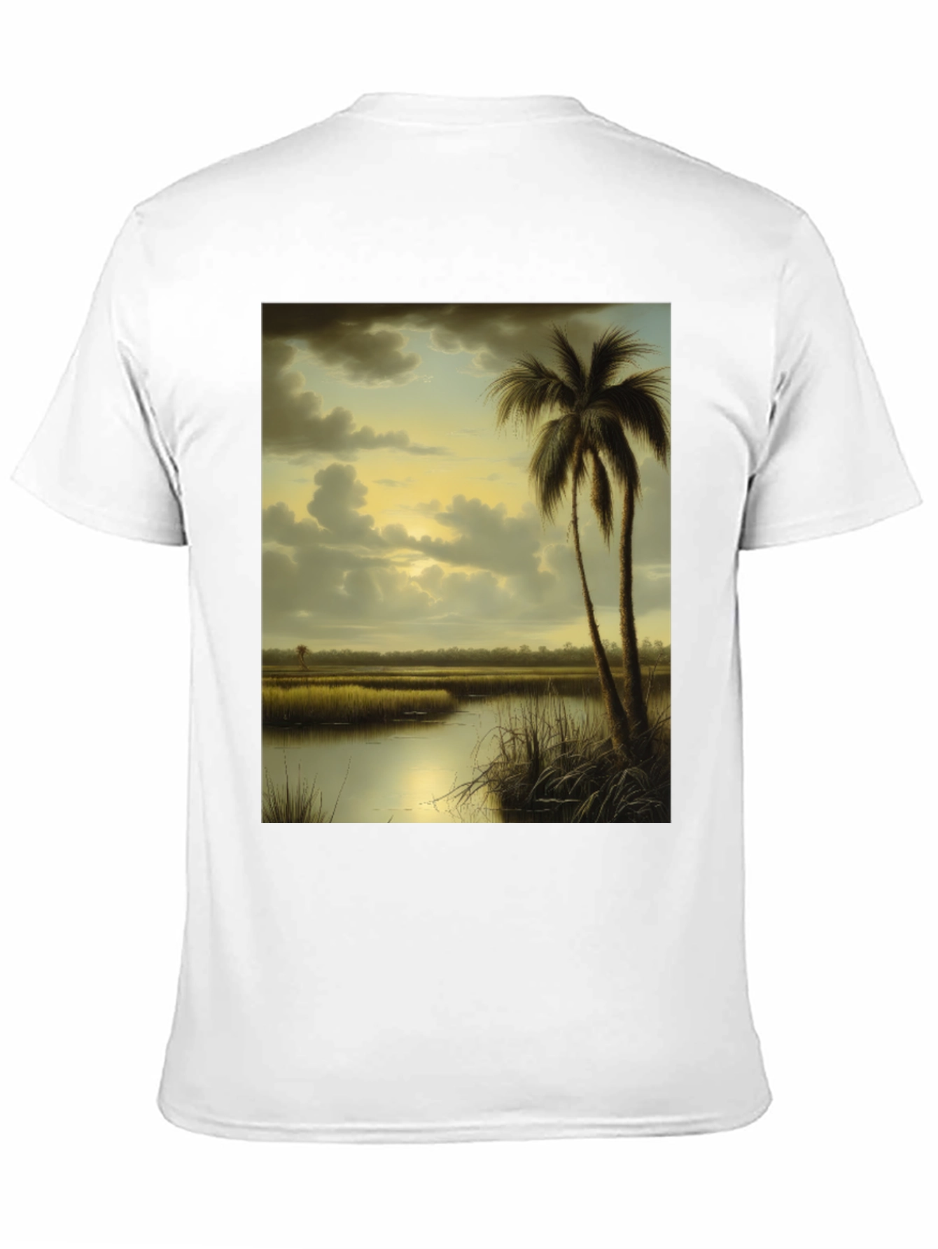 Black Tropical Marshland T-Shirt view 11