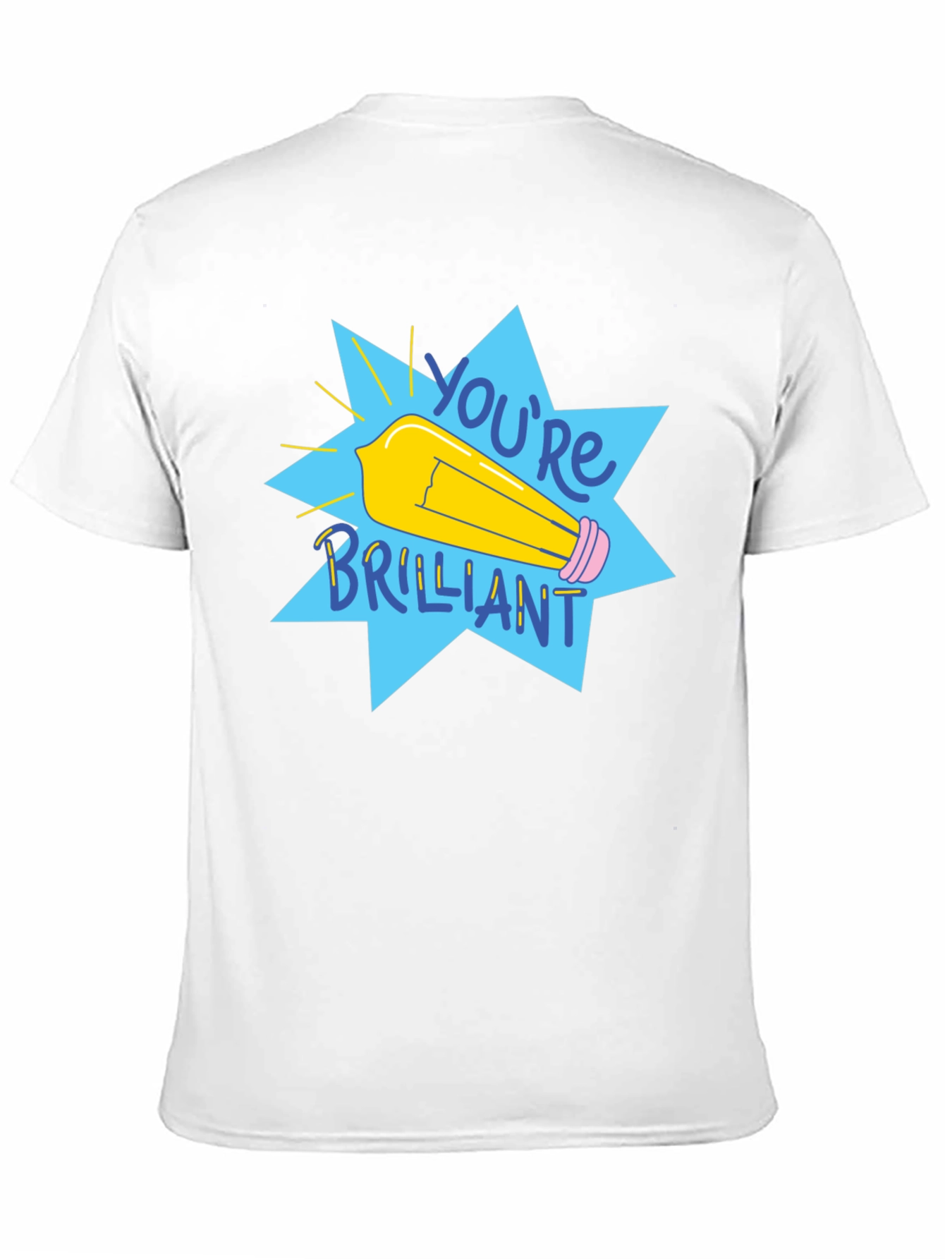 Black You're Brilliant Graphic Tee - Black Cotton T-Shirt view 11