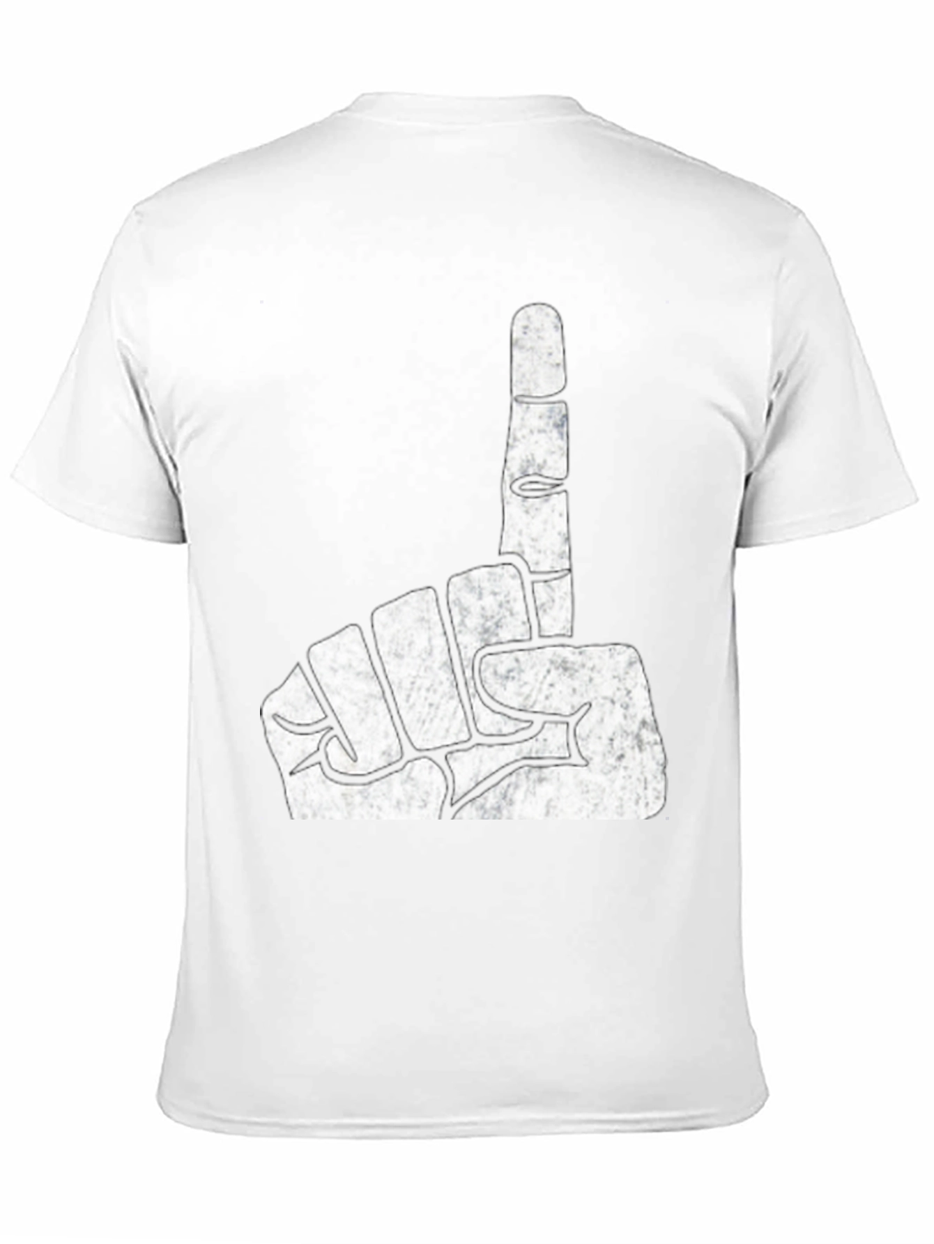 Black One Finger Gesture Graphic T-Shirt view 11
