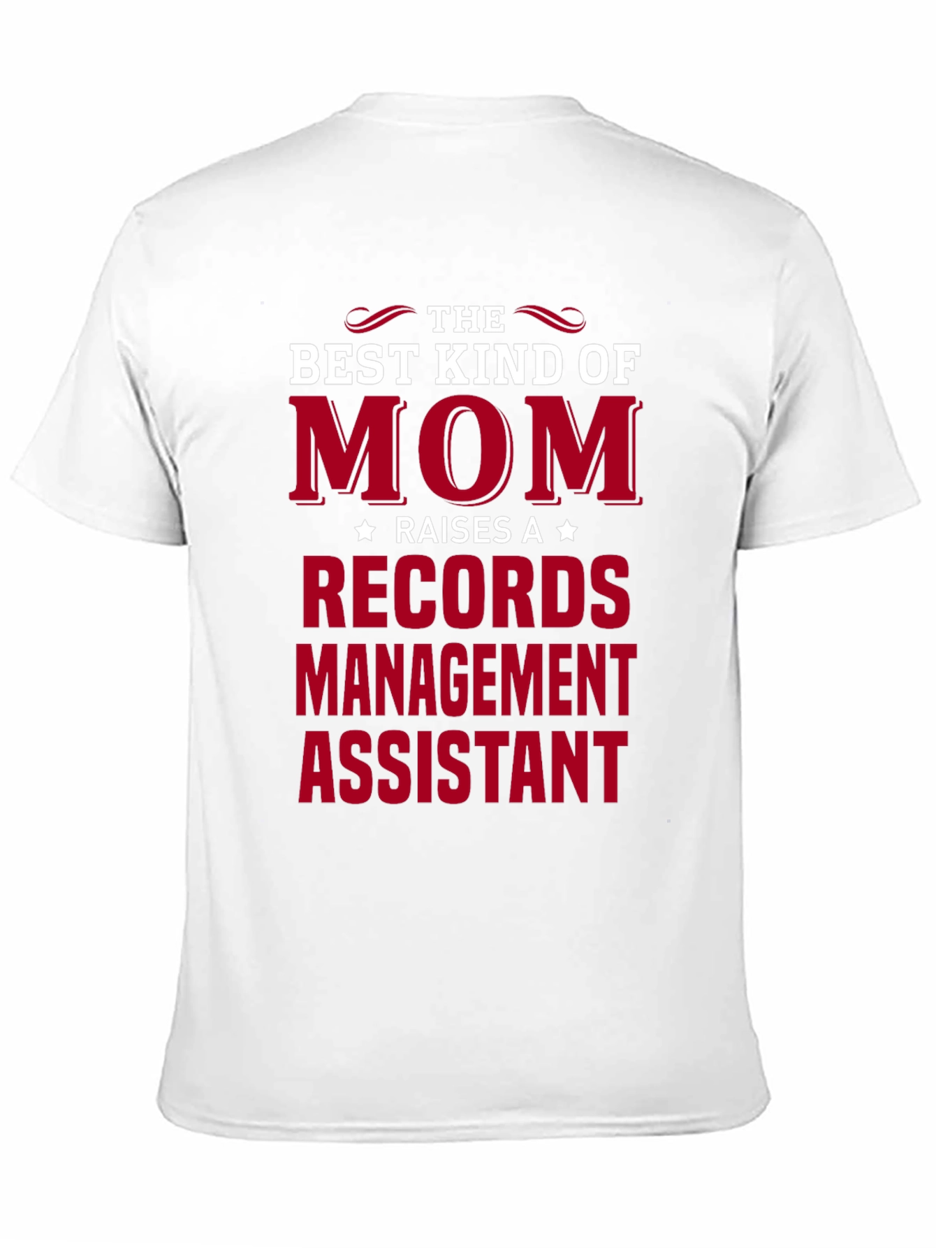 Black Best Kind of Mom Records Management Assistant T-Shirt view 11