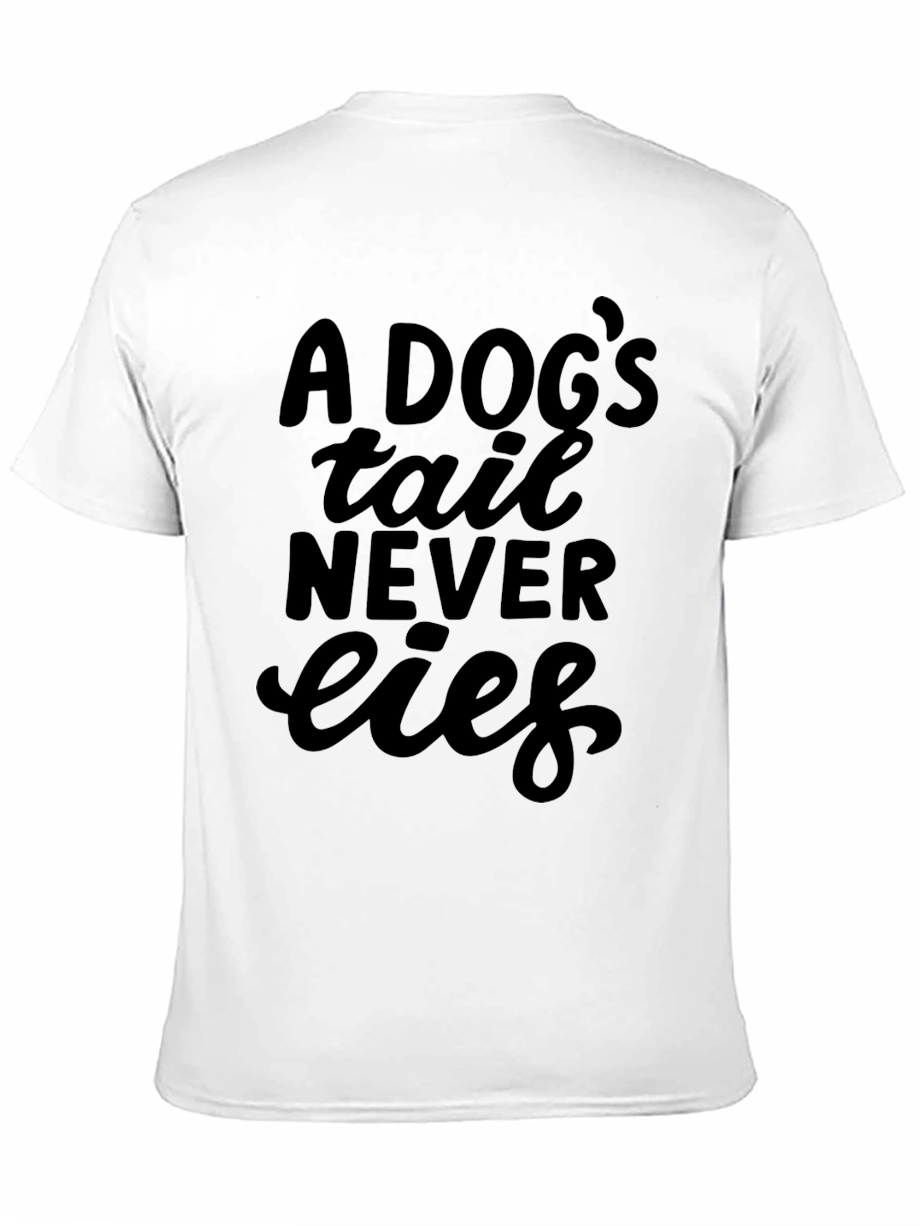 Black A Dog's Tail Never Lies Graphic Tee view 11