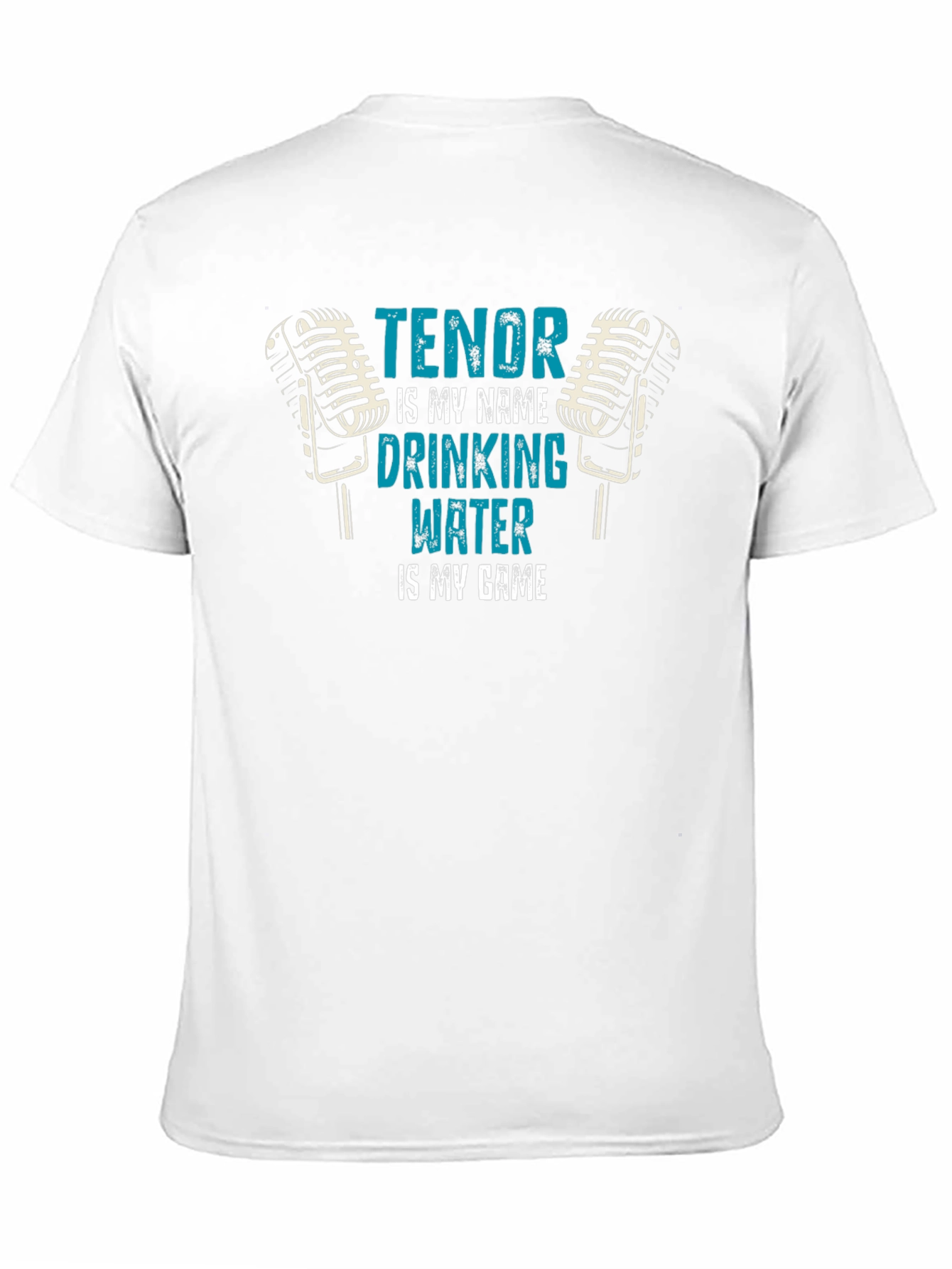 Black Tenor Singer Water Drinking T-Shirt view 11