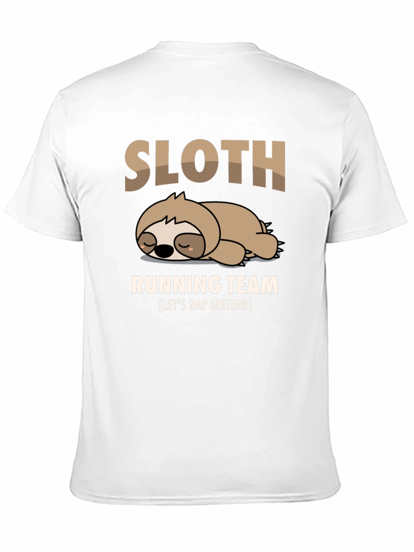 Black Sloth Running Team T-Shirt - Funny Nap Time Tee view 11