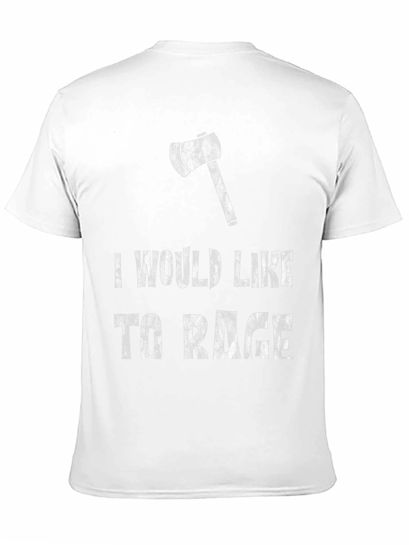 Black I Would Like to Rage Black T-Shirt with Axe view 11