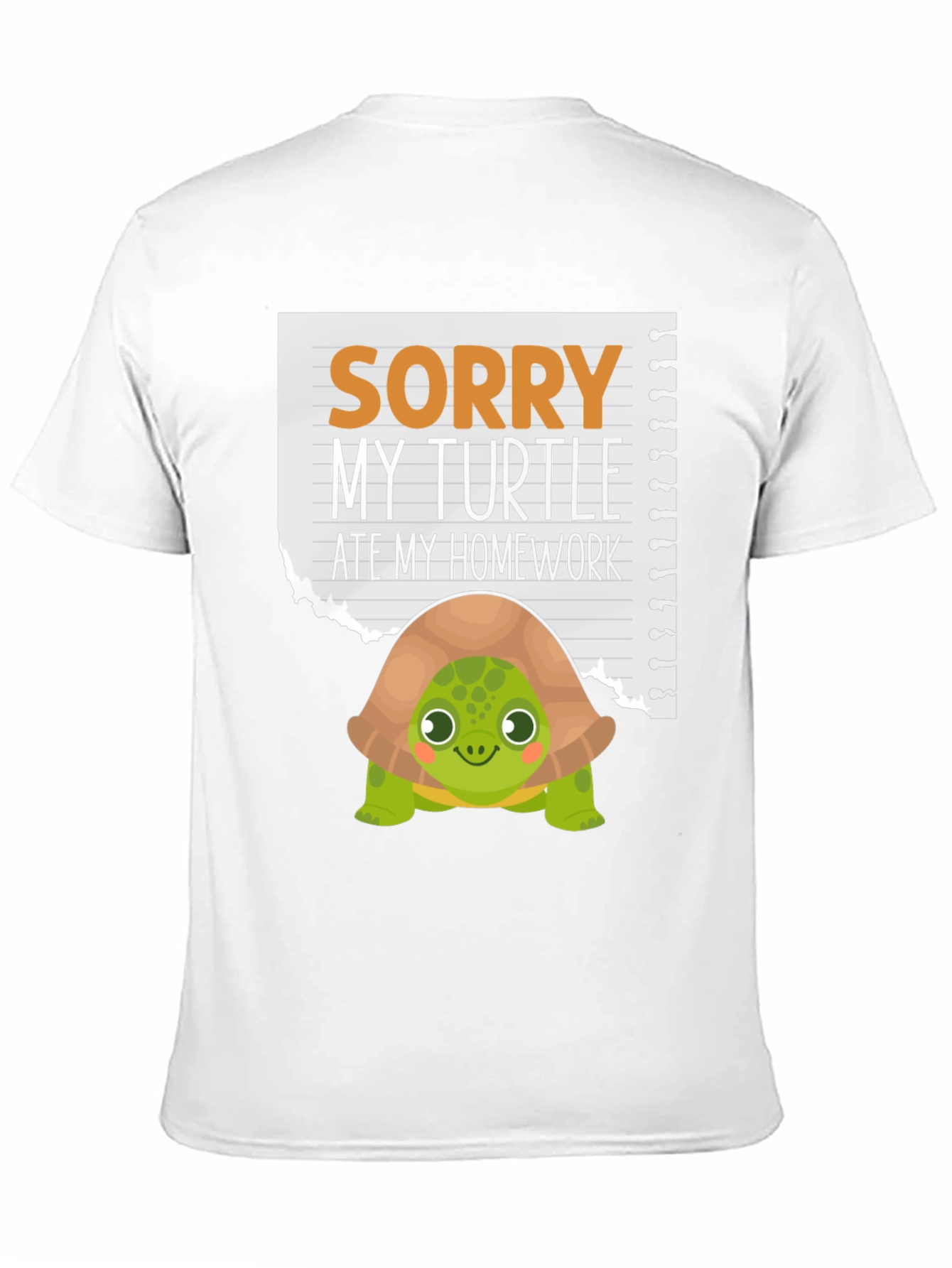 Black Turtle Ate My Homework T-Shirt view 11