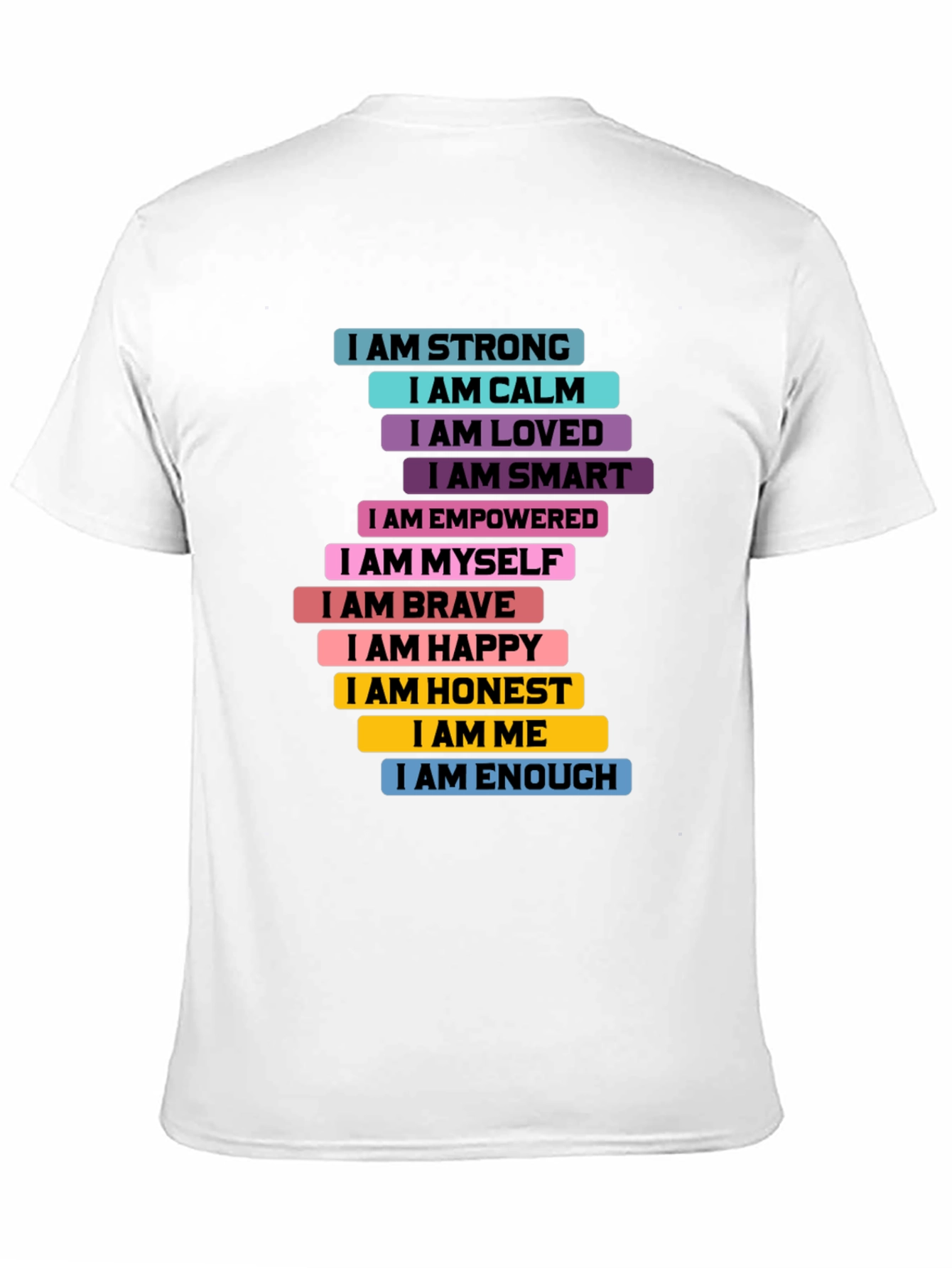 Black Inspirational "I AM" T-Shirt - Positive Affirmations view 11