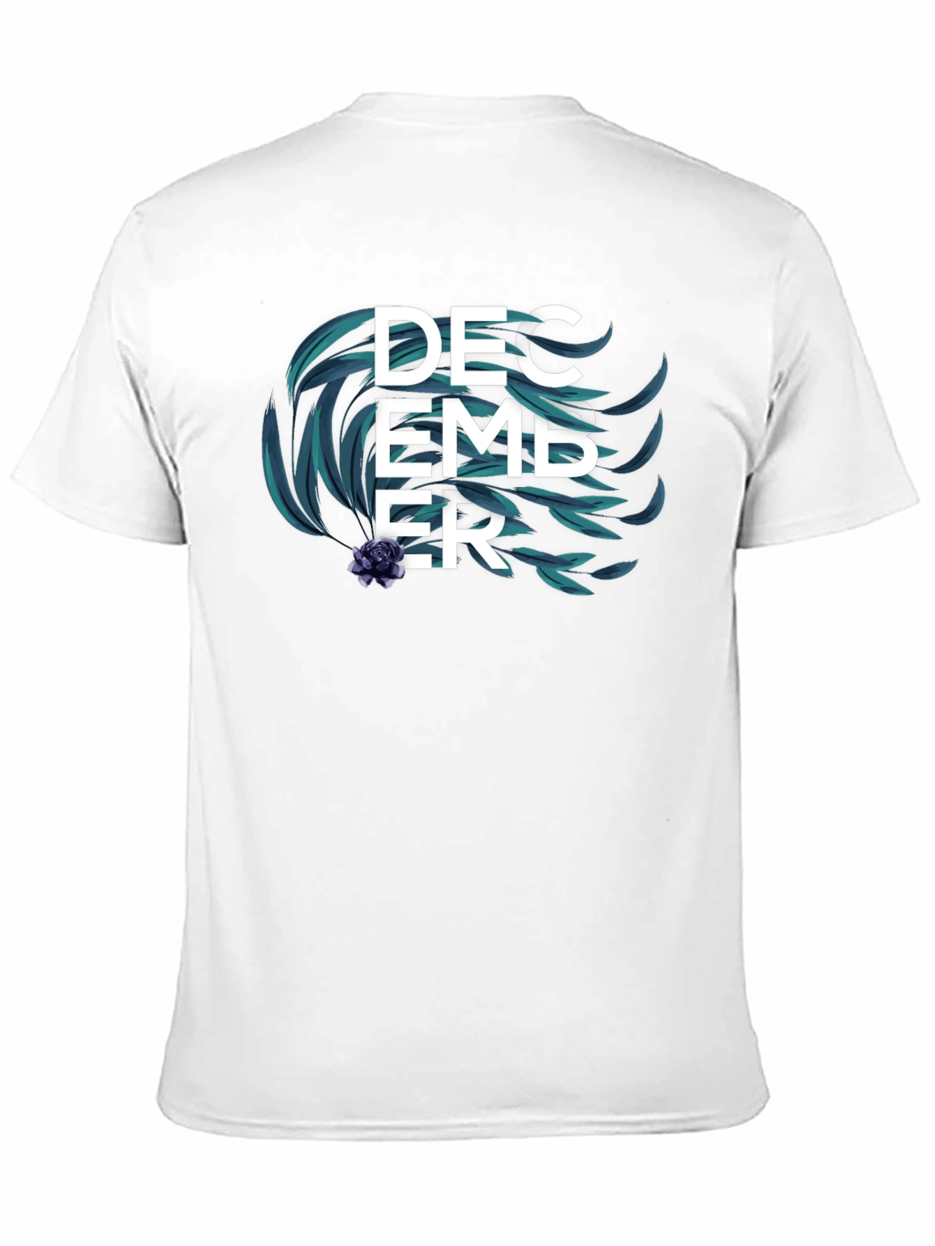 Black December Floral Men's T-Shirt view 11