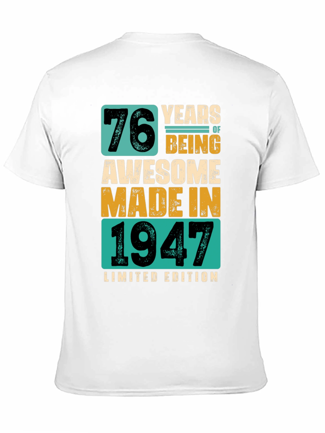Black 76 Years Awesome T-Shirt Made in 1947 Limited Edition view 11