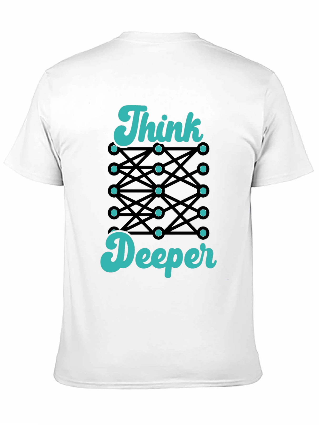 Black Think Deeper Graphic Tee - Black Cotton T-Shirt view 11