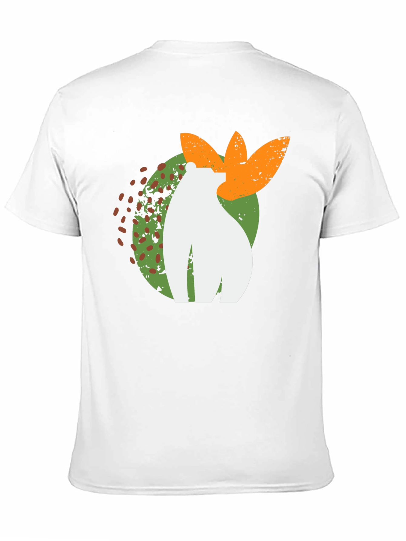 Black Abstract Bear Graphic Tee - Black Cotton Blend view 11