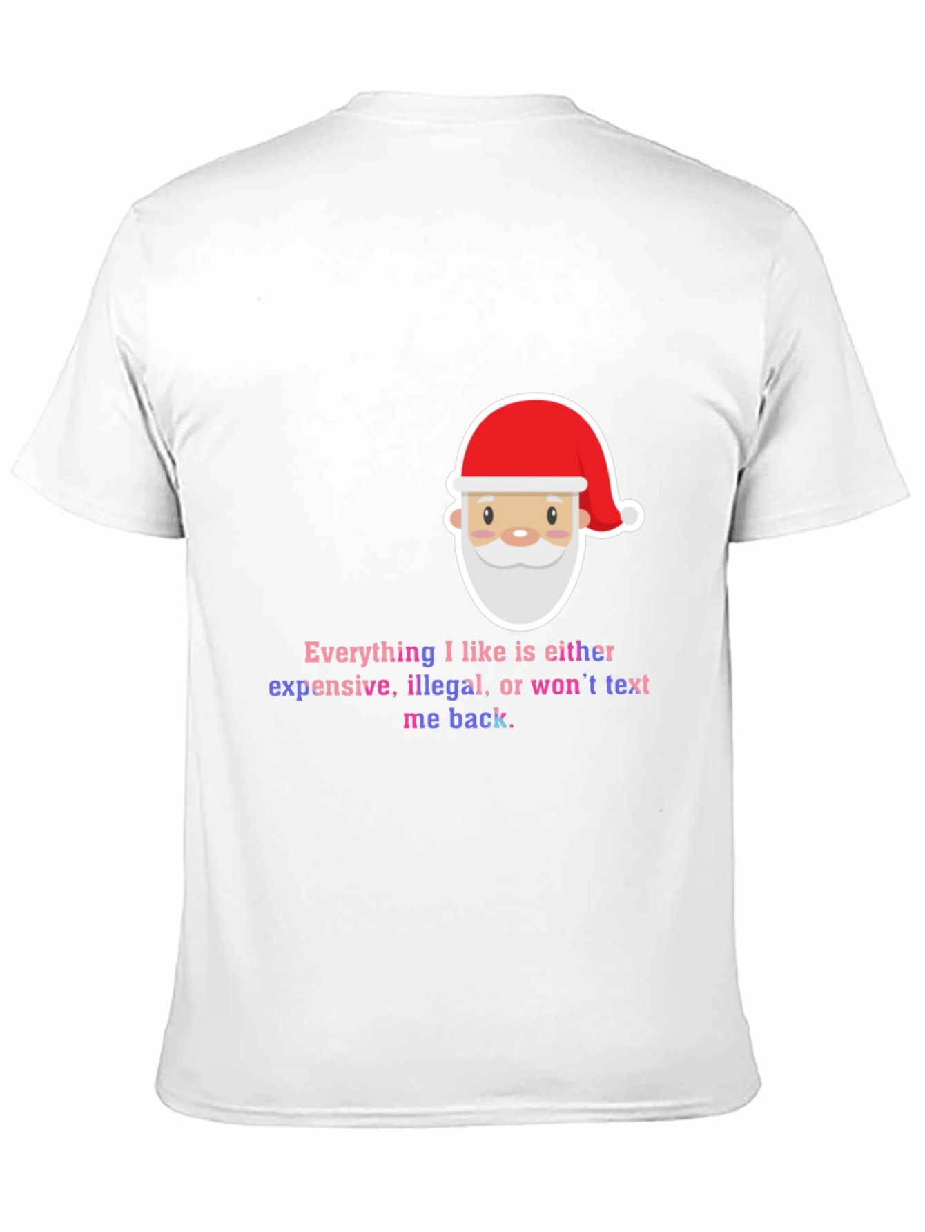 Black Funny Santa Everything I Like Men's Black T-Shirt view 11