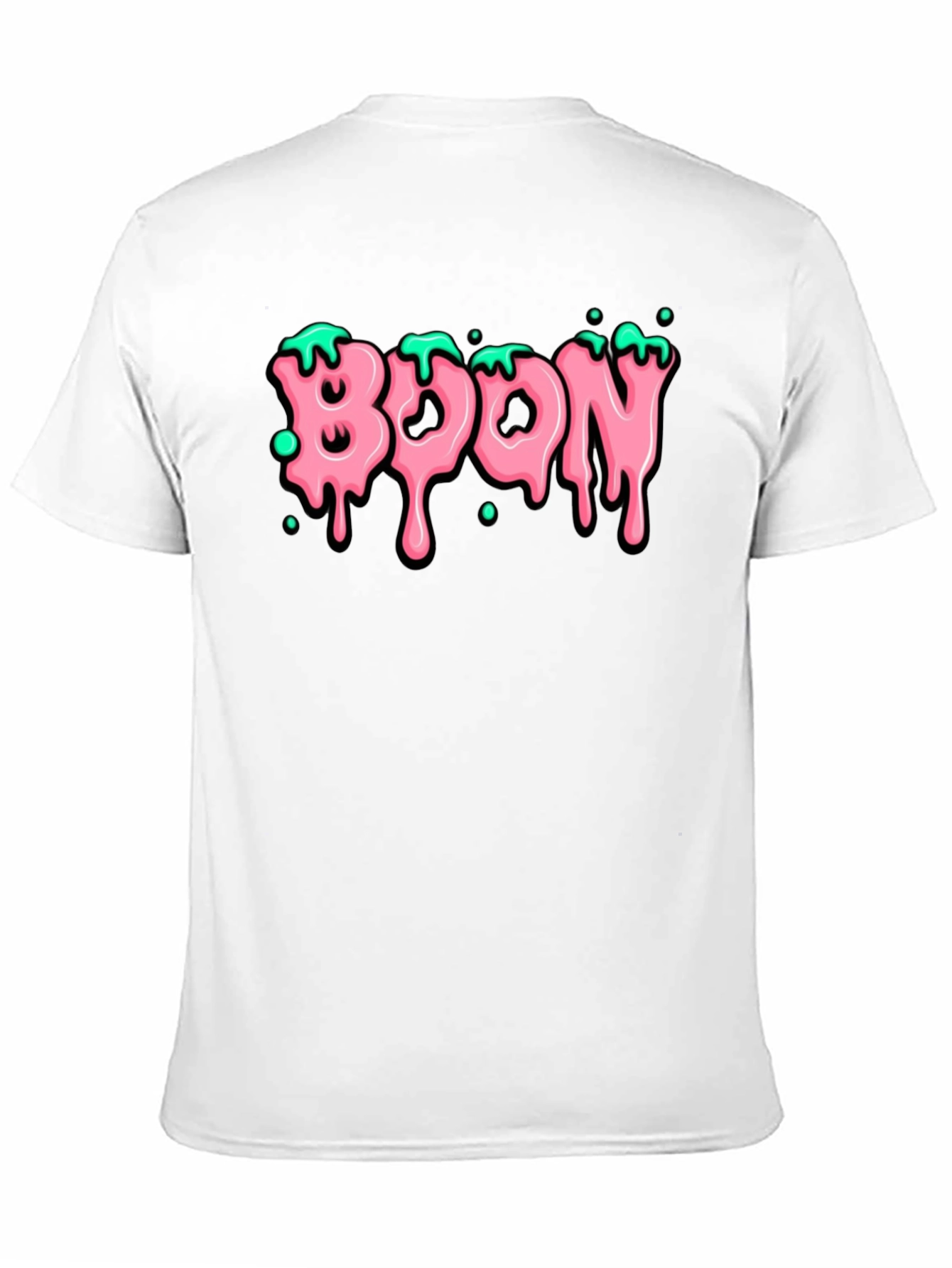 Black Boon Graphic Tee - Pink Slime Drip Design - Casual Comfort view 11