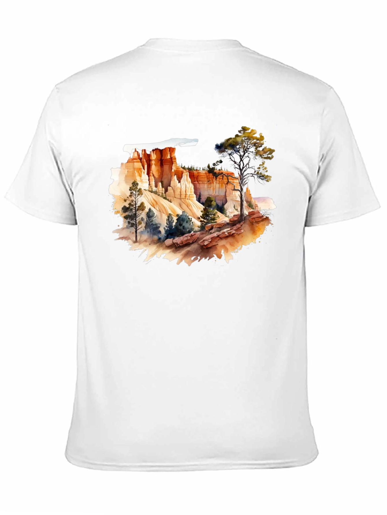Black Bryce Canyon Watercolor Graphic Tee - Black view 11