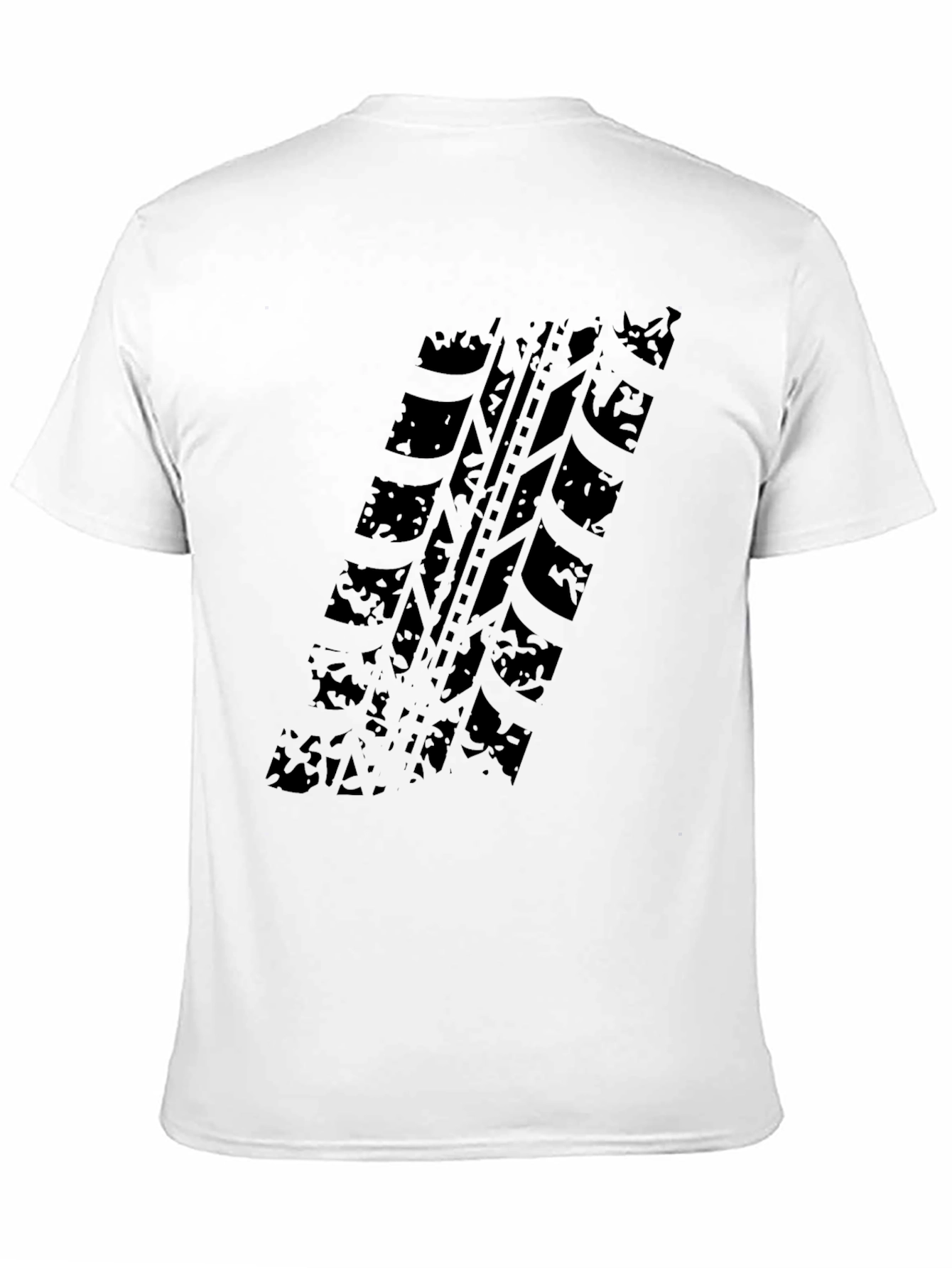 Black Black Tire Tread Graphic Tee - Men's Casual Short Sleeve view 11