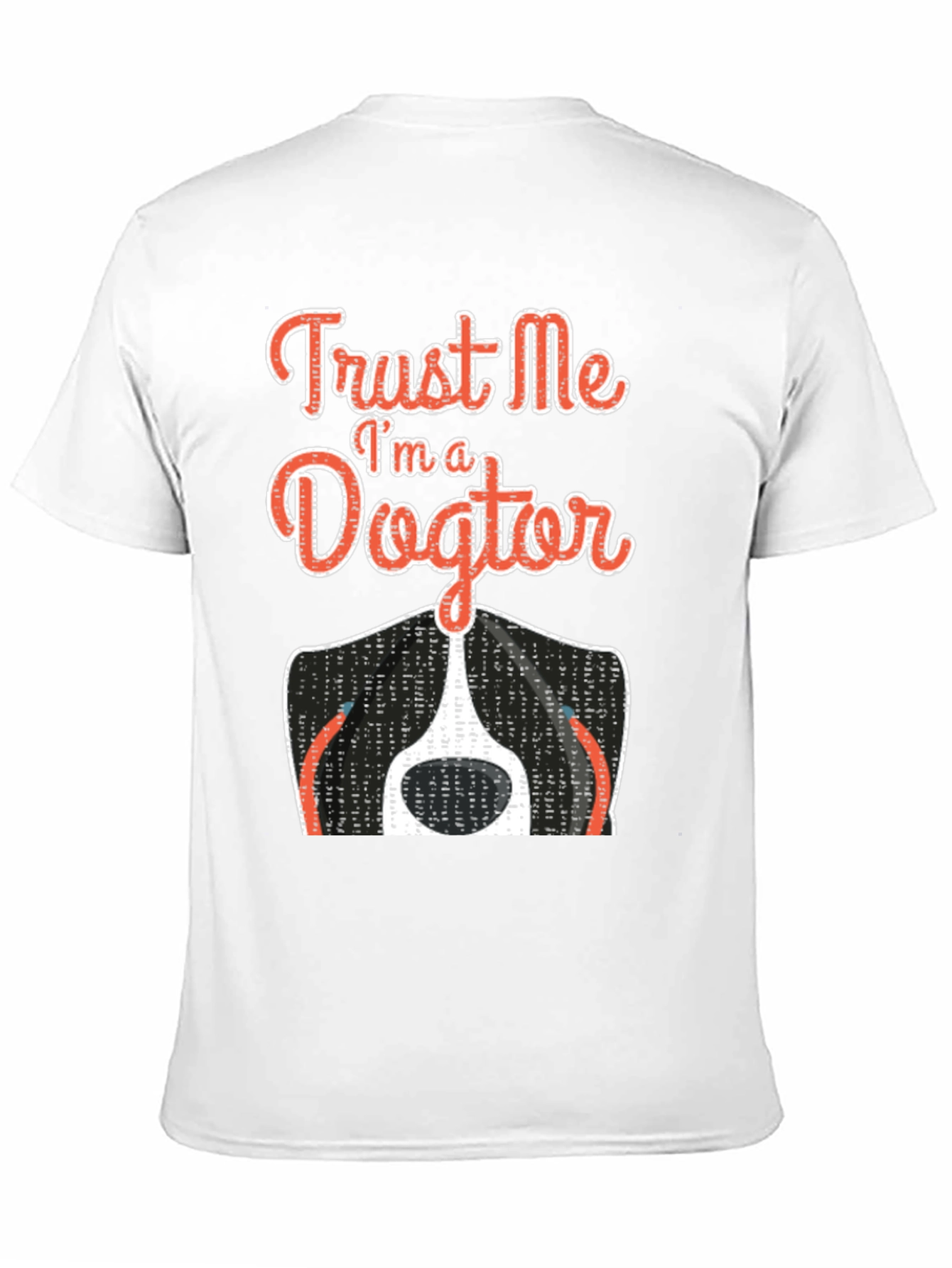 Black Trust Me I'm A Dogtor Funny Dog T-Shirt view 11