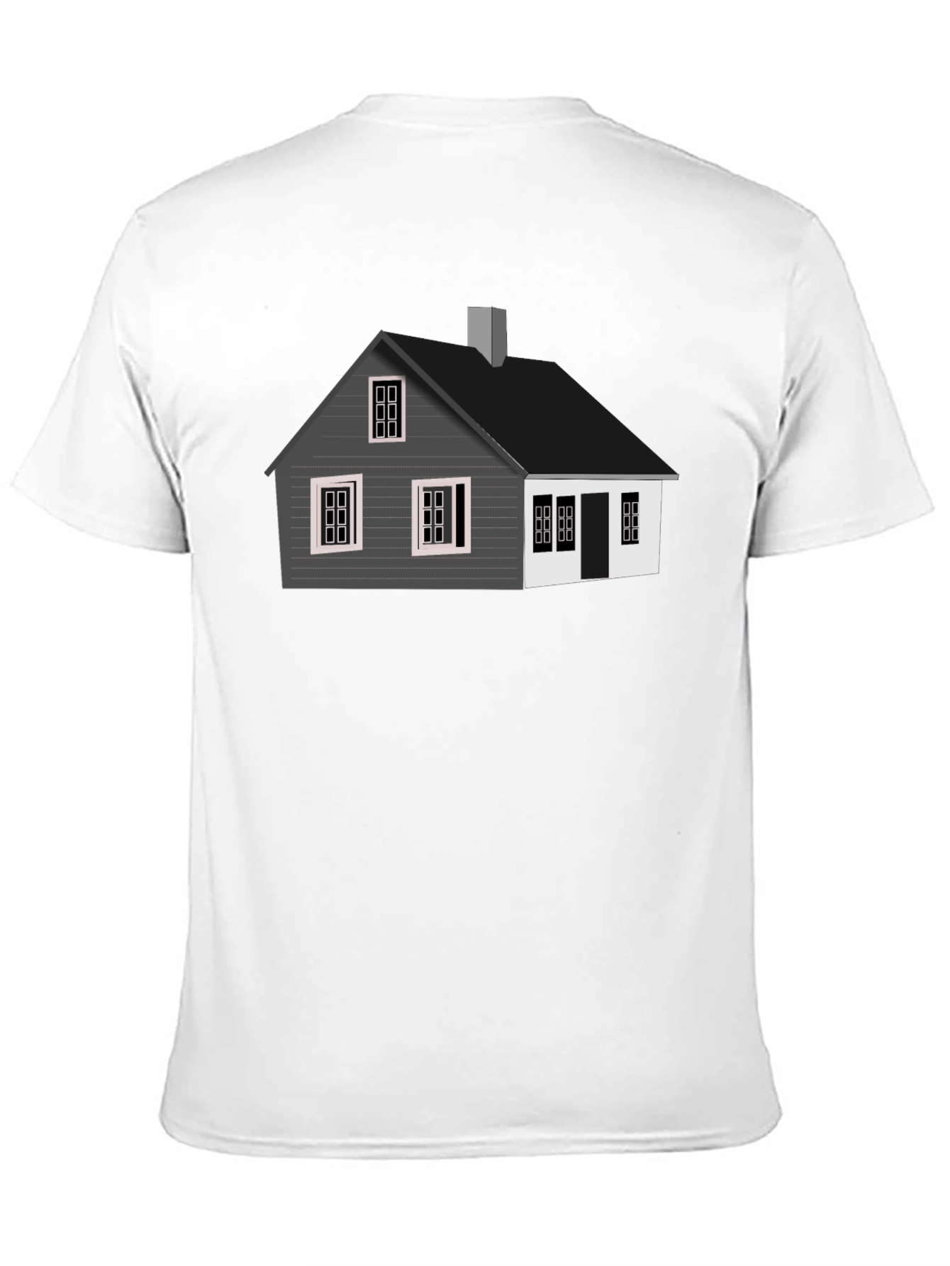 Black House Graphic Tee - Black Cotton T-Shirt view 11