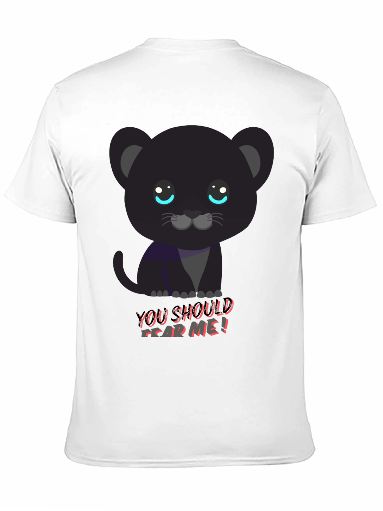 Black Cute Black Panther Tee - You Should Fear Me! view 11