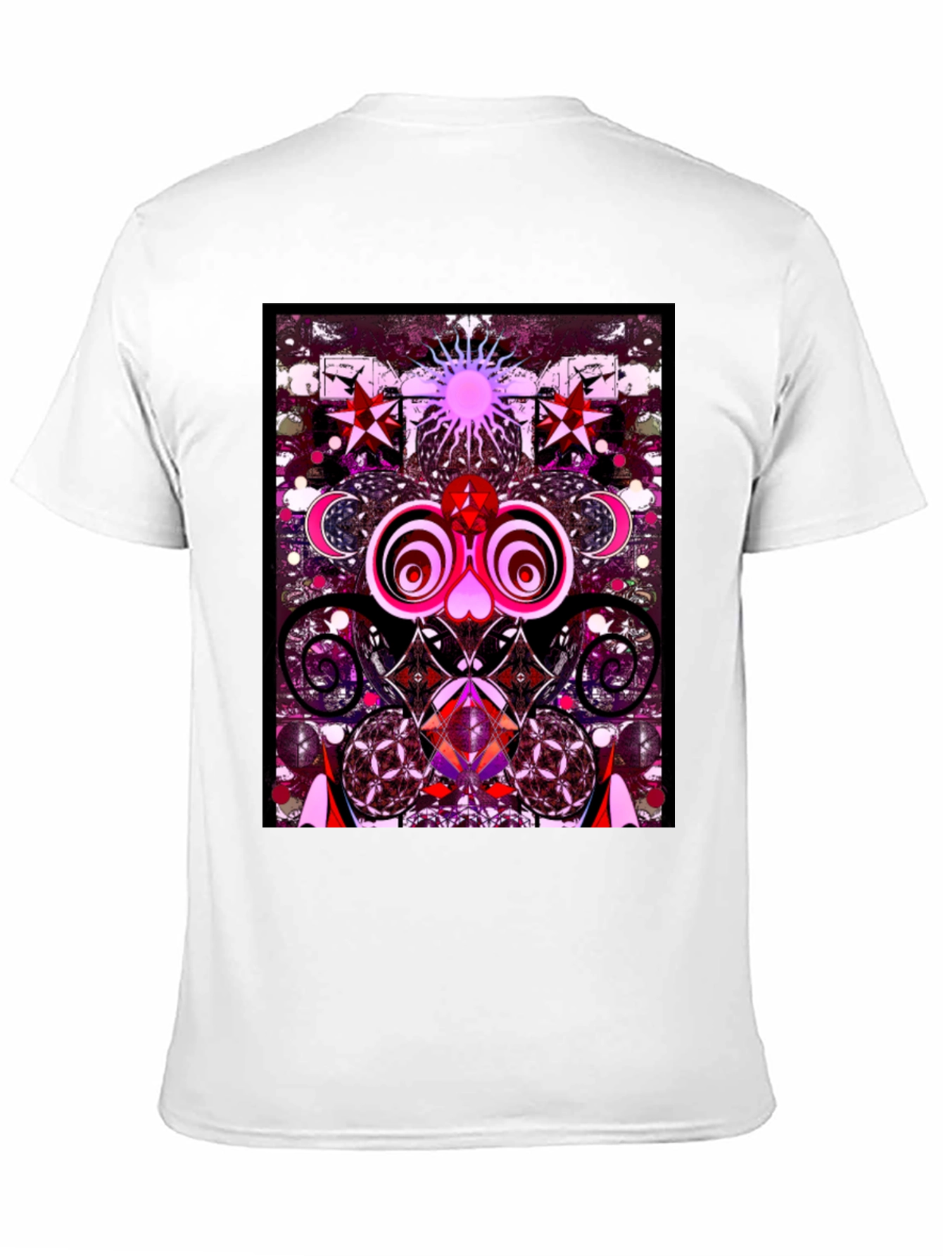 Black Psychedelic Art Graphic Tee view 11