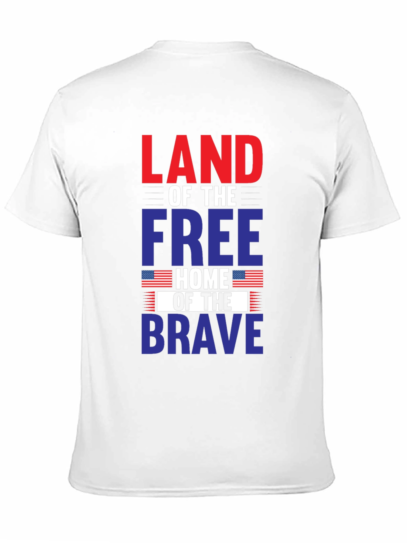 Black Patriotic T-Shirt: Land of the Free, Home of the Brave view 11