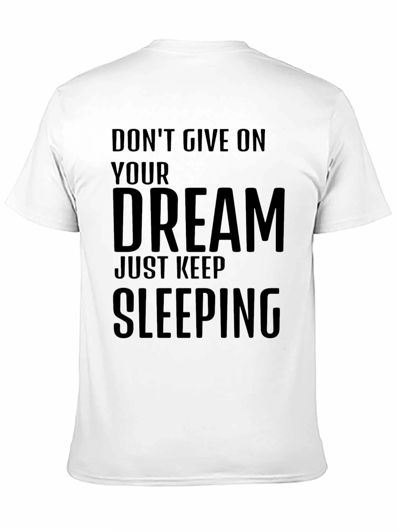 Black Funny Sleepy Dreamer Black T-Shirt view 11