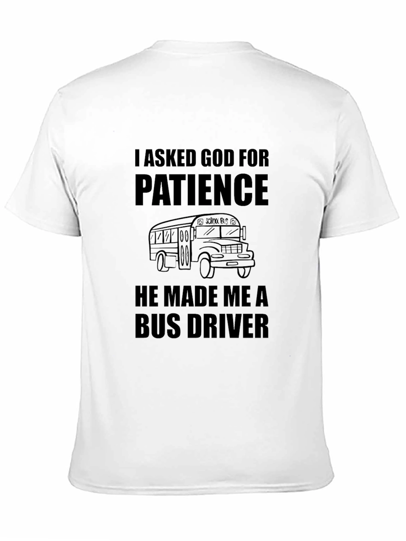 Black Bus Driver Patience Graphic Tee - Black view 11
